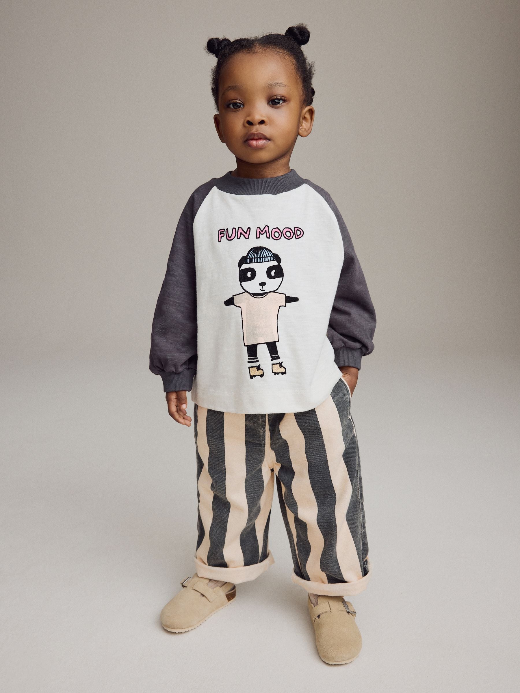 Monochrome Stripe 100% Cotton Trousers (3mths-7yrs)