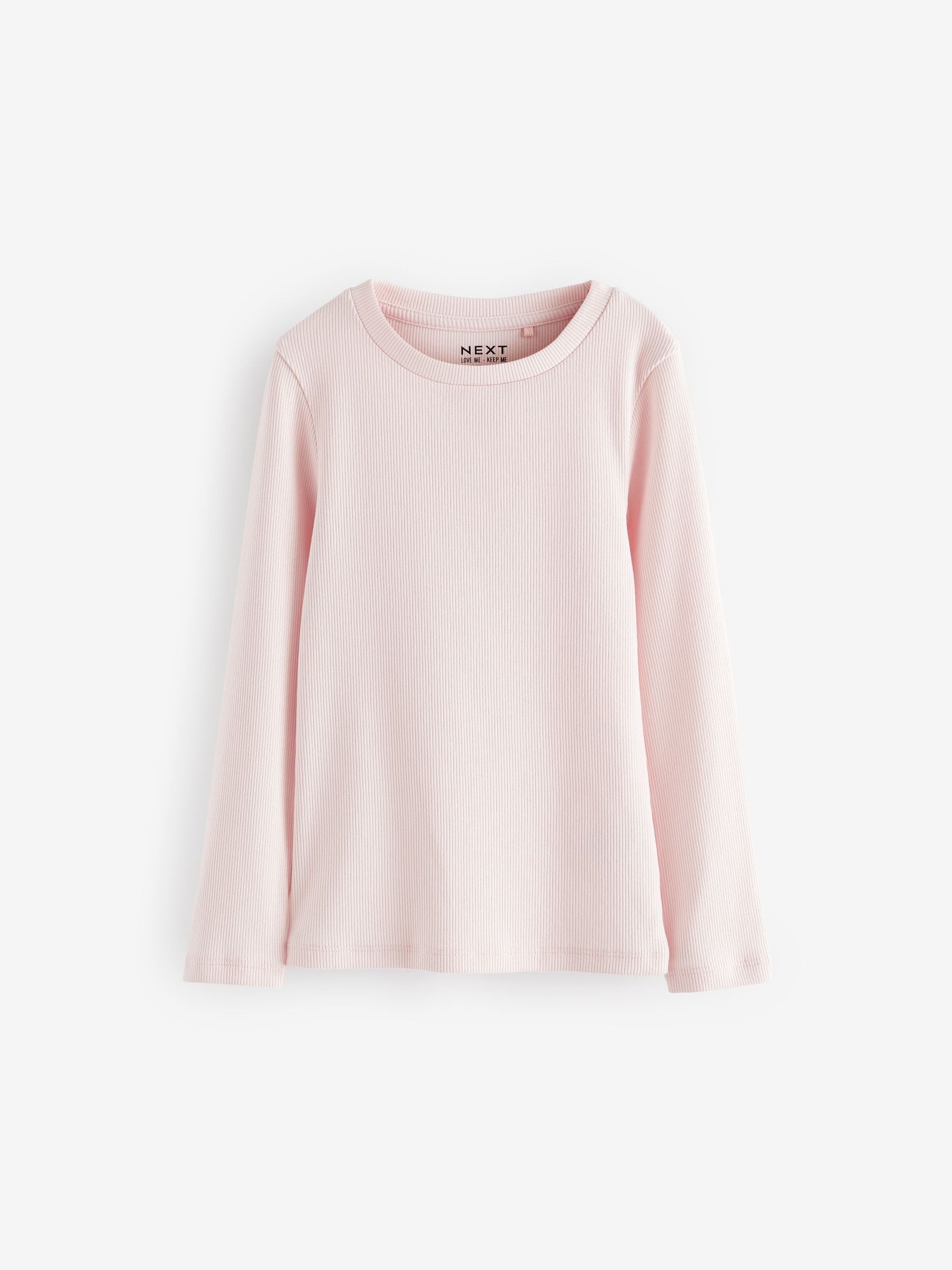 Multi 5 Pack Ribbed Long Sleeve Tops (3-16yrs)