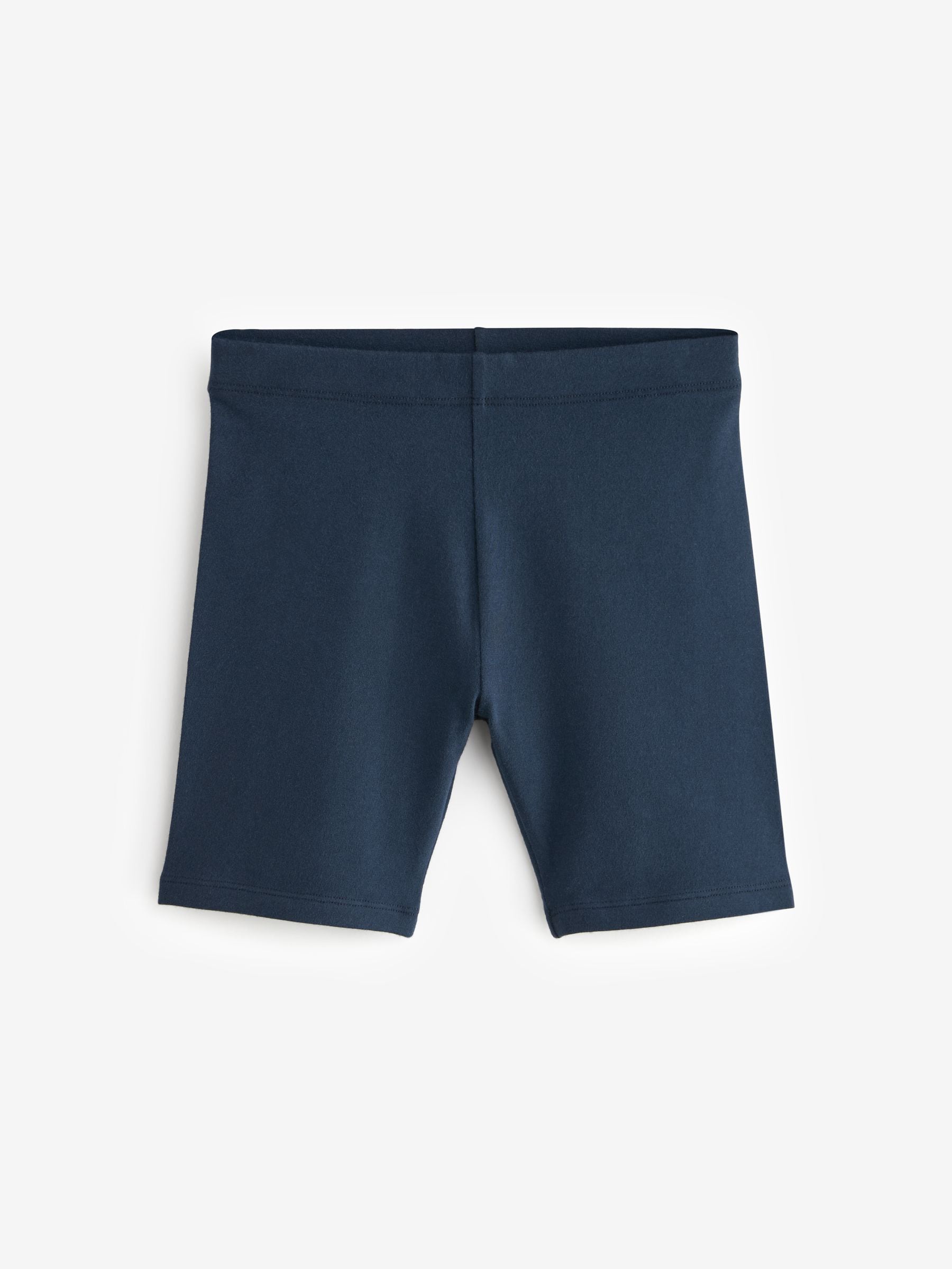 Navy Blue Longer Length 2 Pack Regular Length Cotton Rich Stretch Cycle Shorts (3-16yrs)
