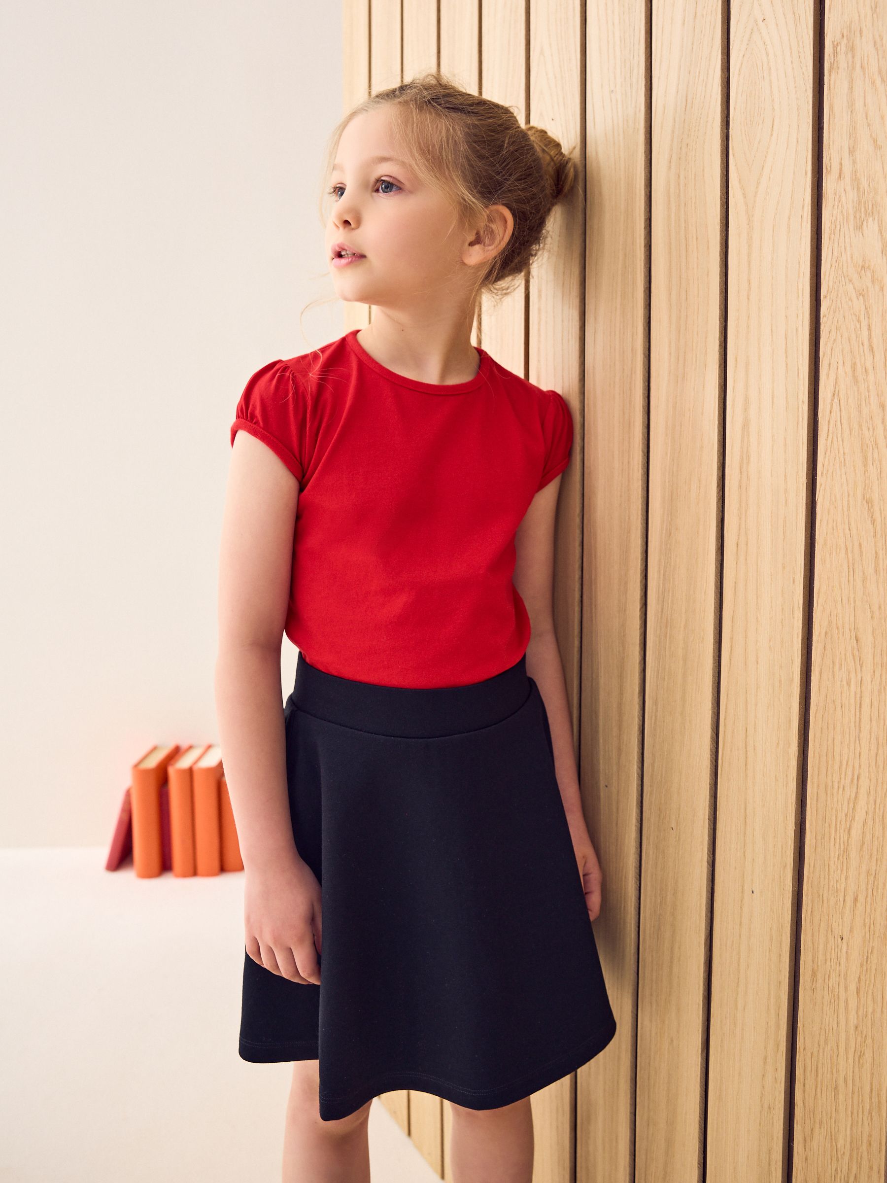 Red 2 Pack Puff Sleeve T-Shirts (3-16yrs)