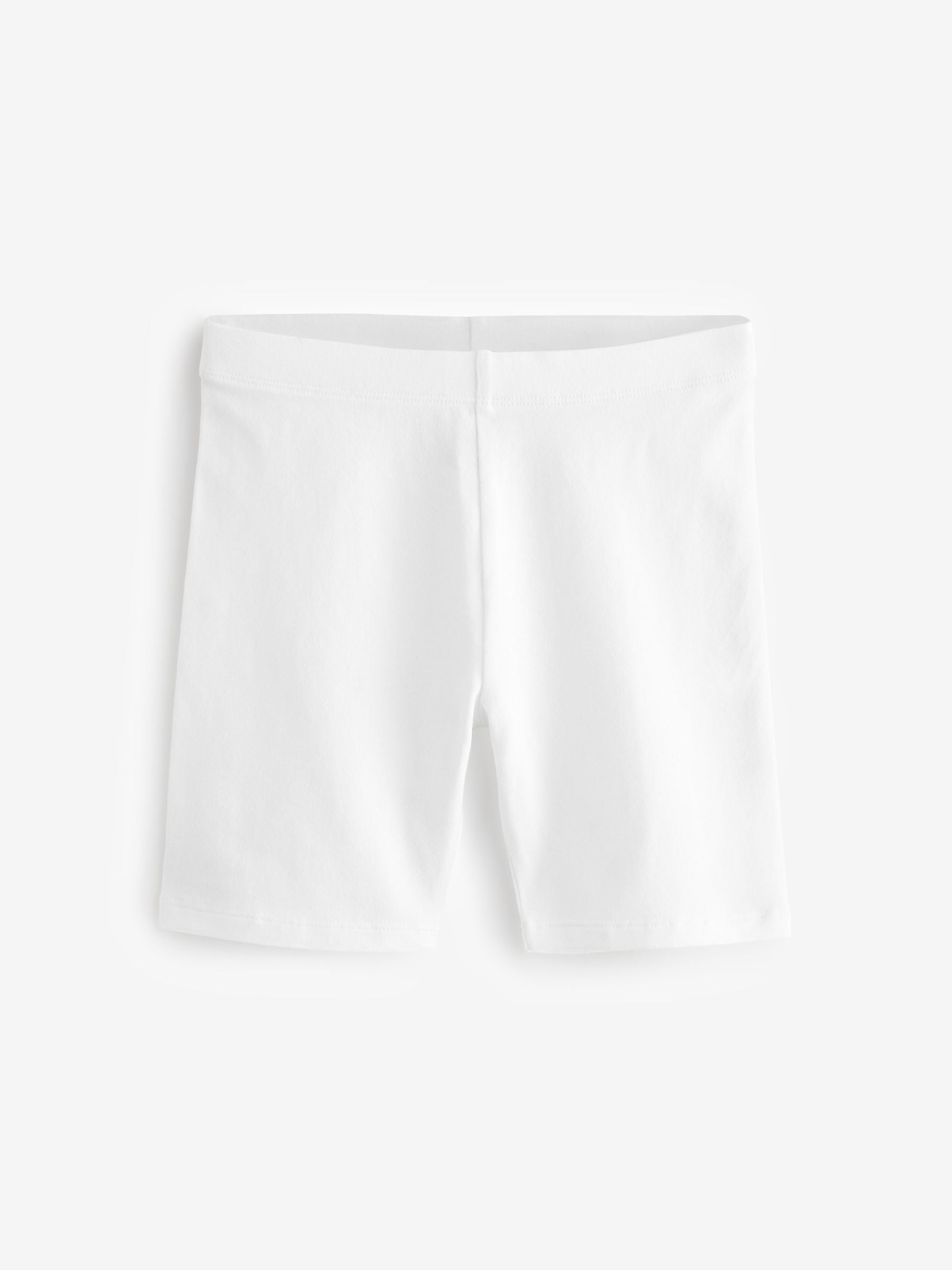 White Longer Length 2 Pack Regular Length Cotton Rich Stretch Cycle Shorts (3-16yrs)