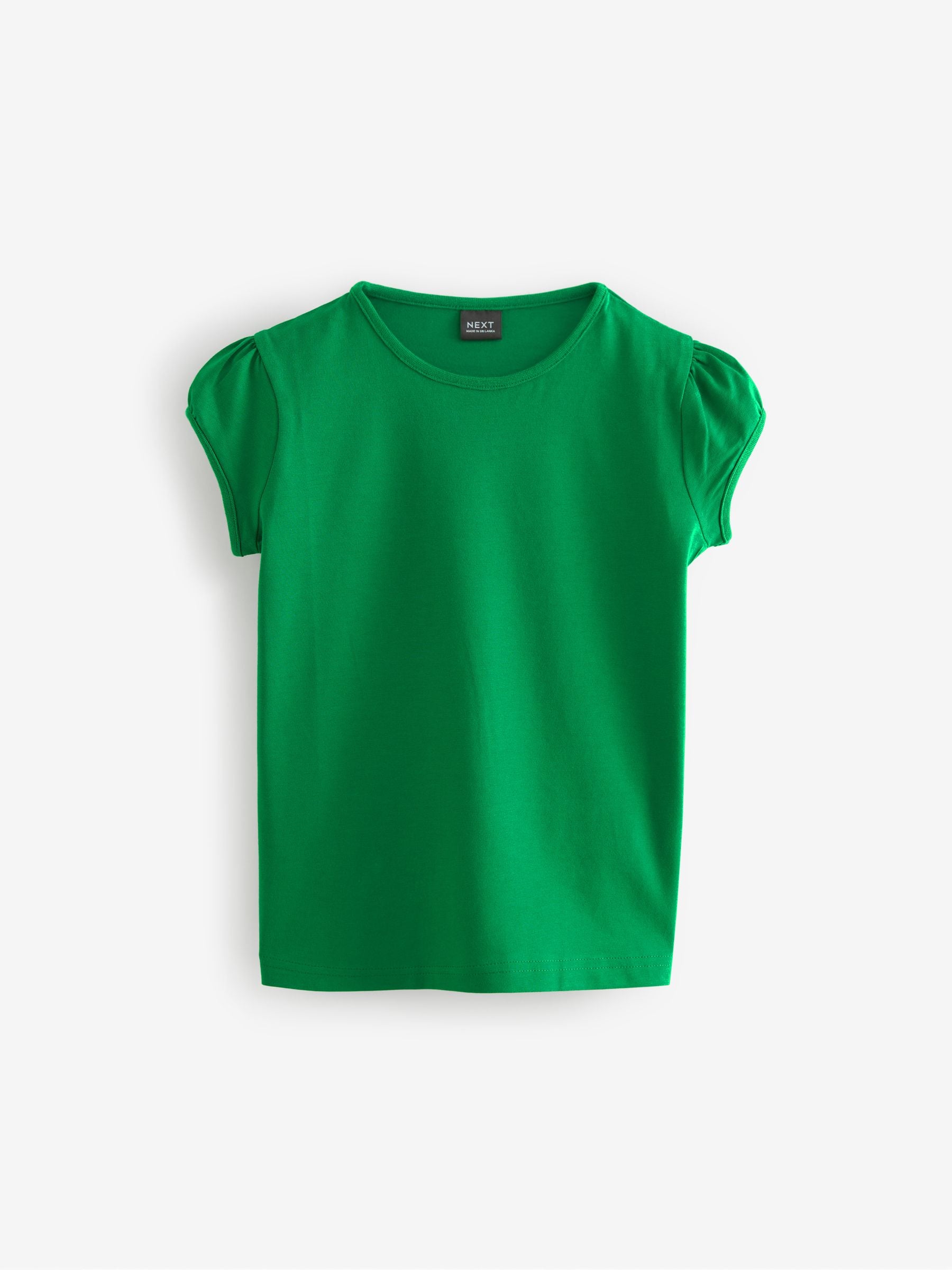 Green 2 Pack Puff Sleeve T-Shirts (3-16yrs)