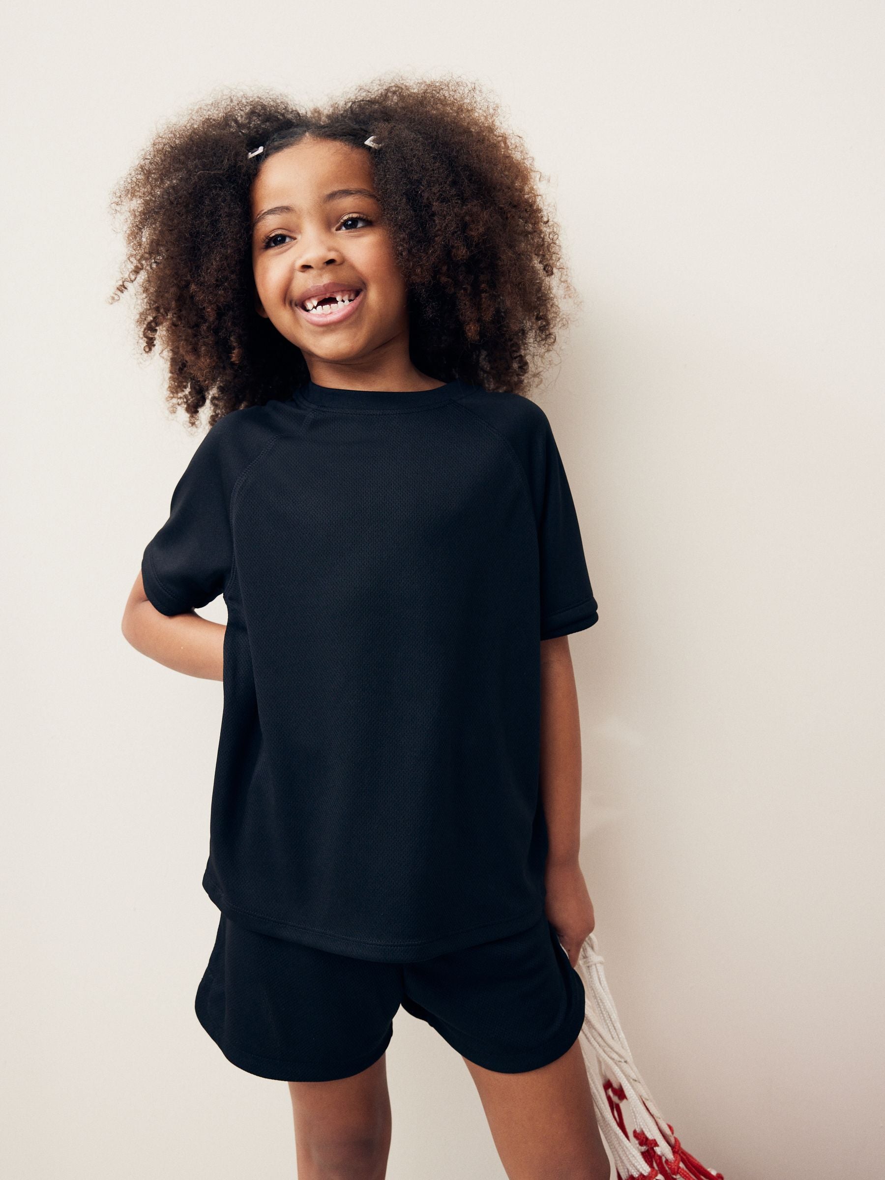 Black Sports T-Shirt (3-16yrs)