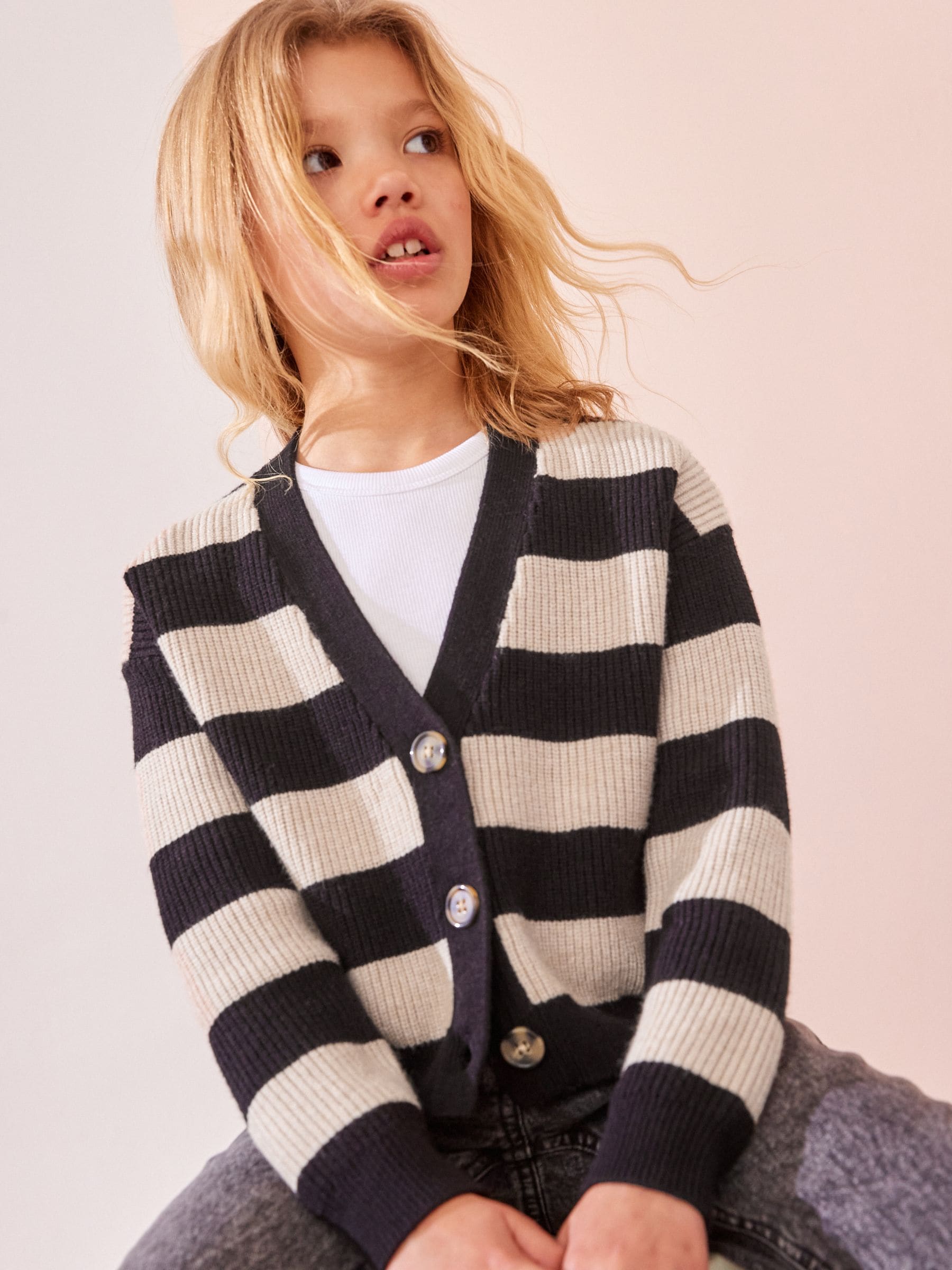 Monochrome Boxy Cardigan (3-16yrs)