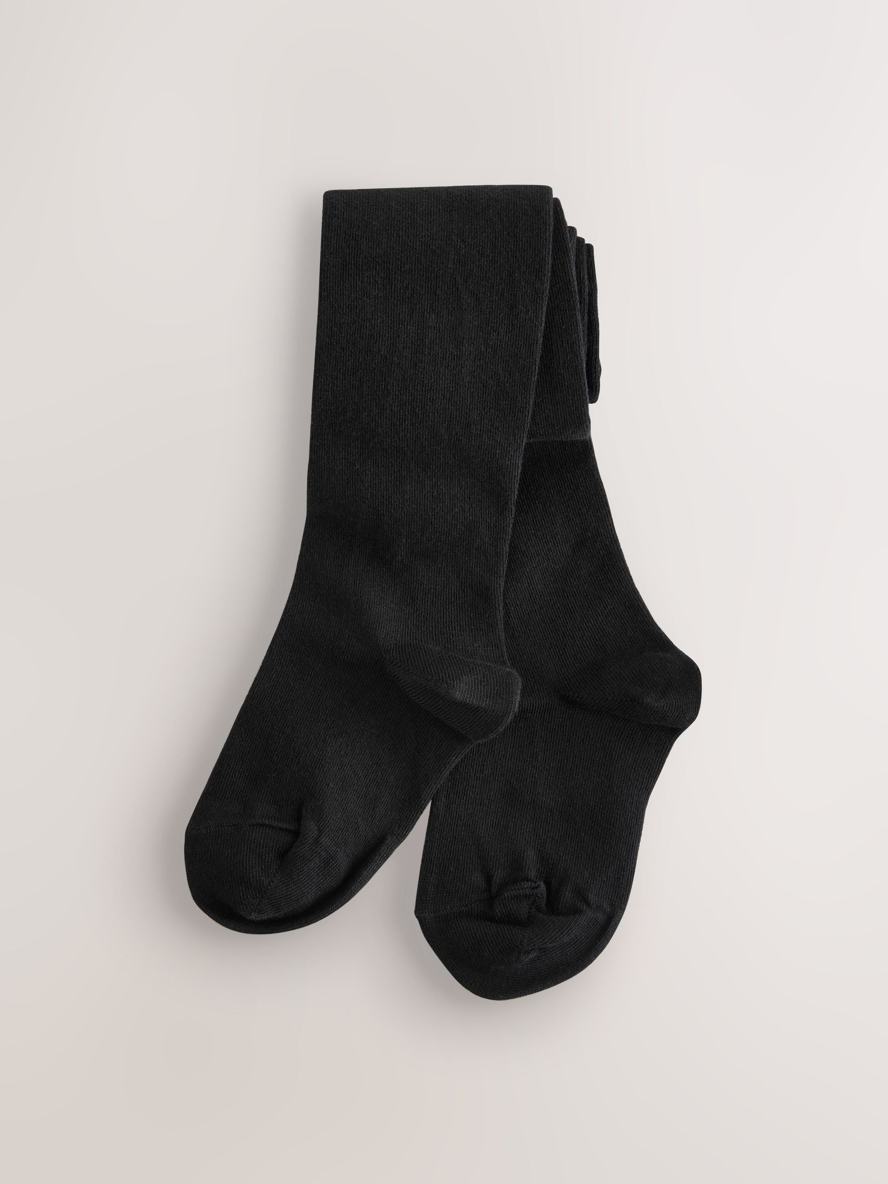 Black Longer Length 3 Pack Cotton Rich School Tights