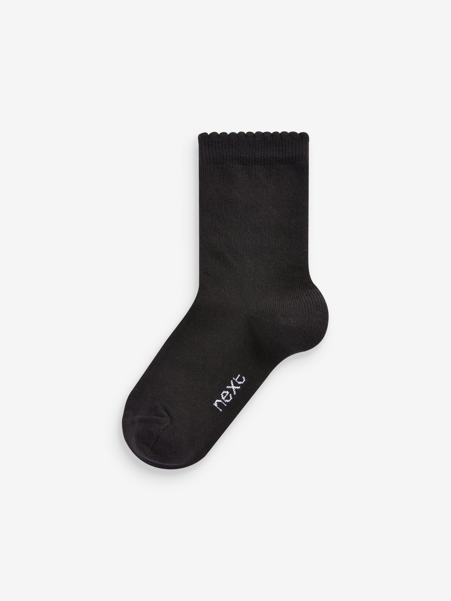 Black 10 Pack Cotton Rich School Ankle Socks