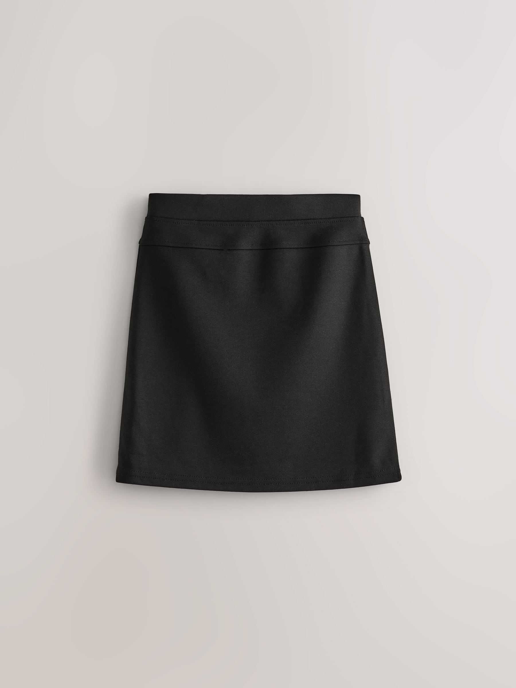 Black 2 Pack Pull-On Jersey Stretch School Pencil Skirts (3-17yrs)