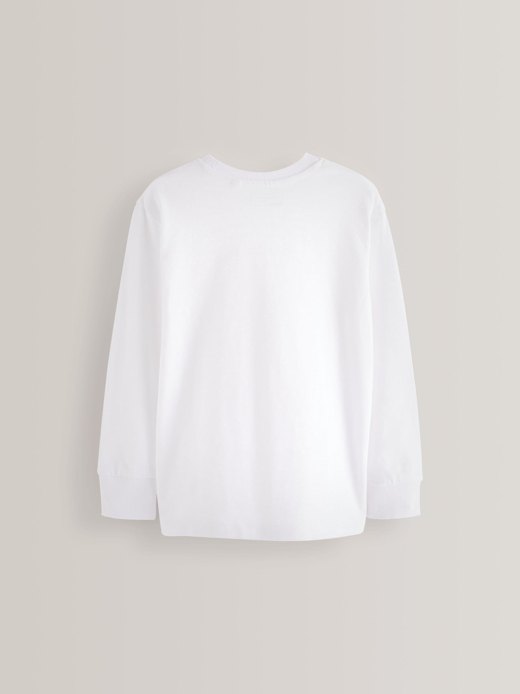 White Regular Fit Long Sleeve Cosy T-Shirt (3-16yrs)