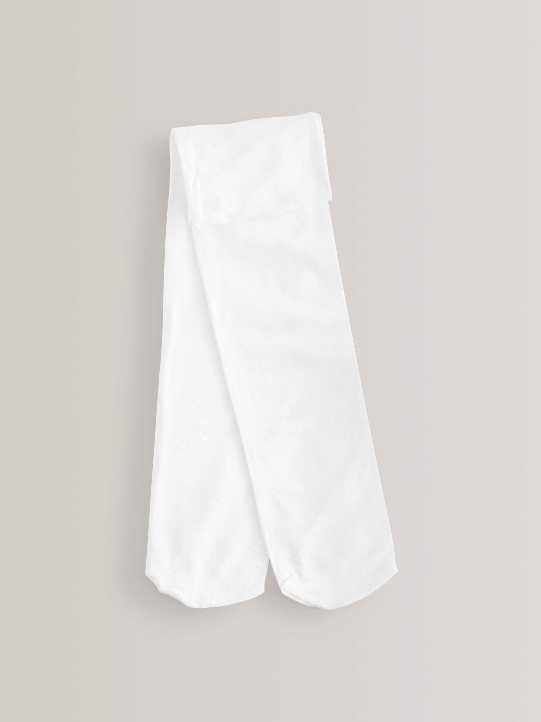 White Regular Length 2 Pack 80 Denier School Tights