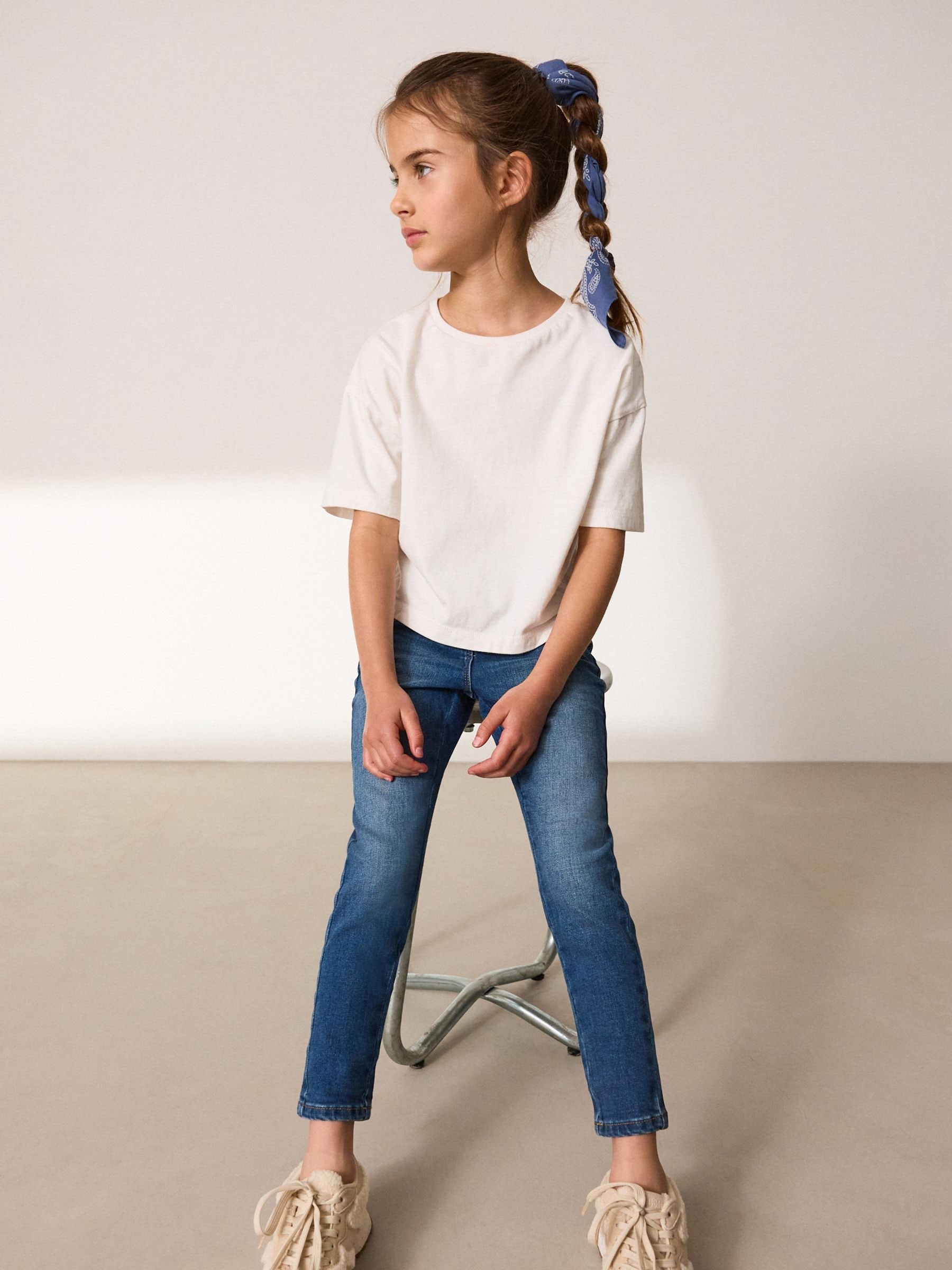 Mid Blue Regular Fit Skinny Jeans (3-16yrs)