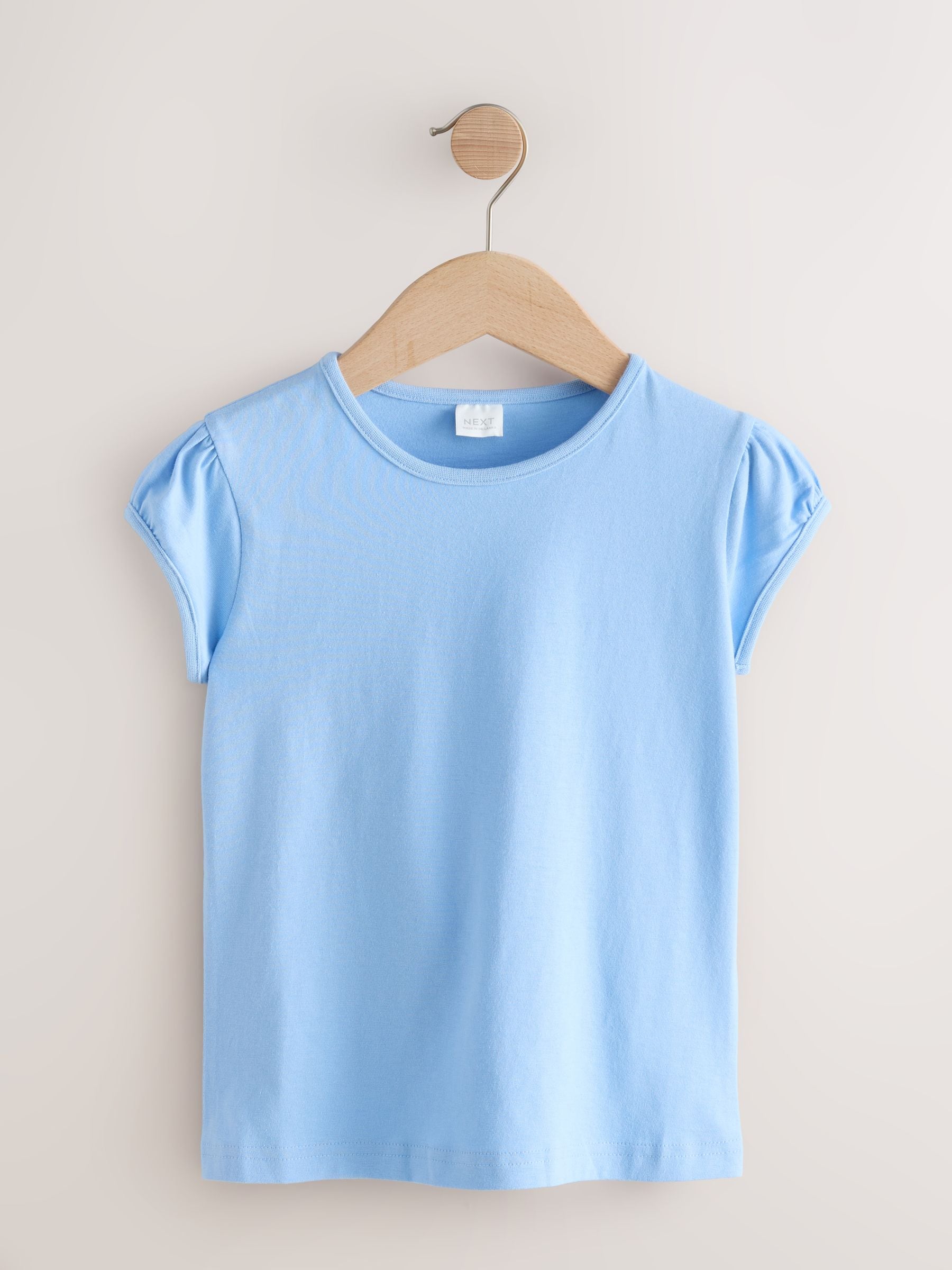 Pale Blue 2 Pack Puff Sleeve T-Shirts (3-16yrs)