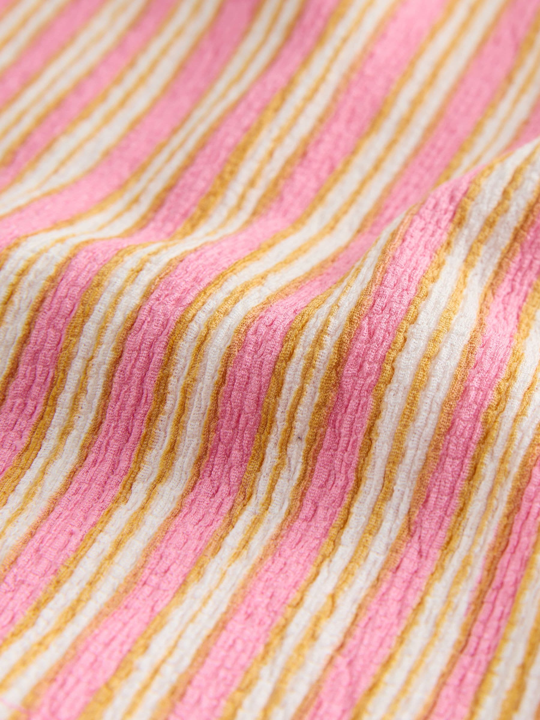 Pink Stripe Crinkle Shorts (3-16yrs)