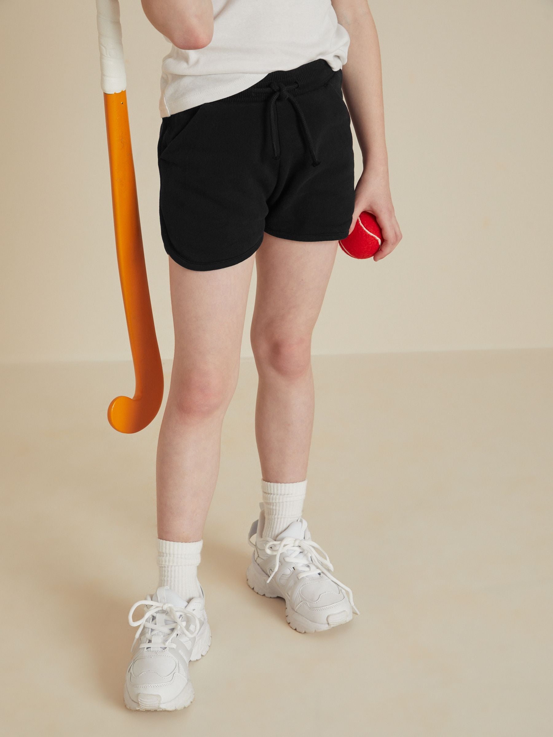 Black Jersey Shorts (3-16yrs)