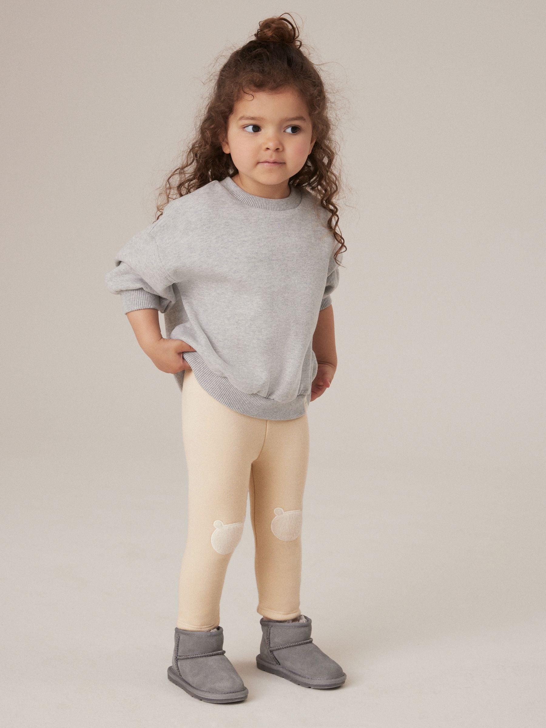 Cream Cosy Fleece Lined Leggings (3mths-7yrs)