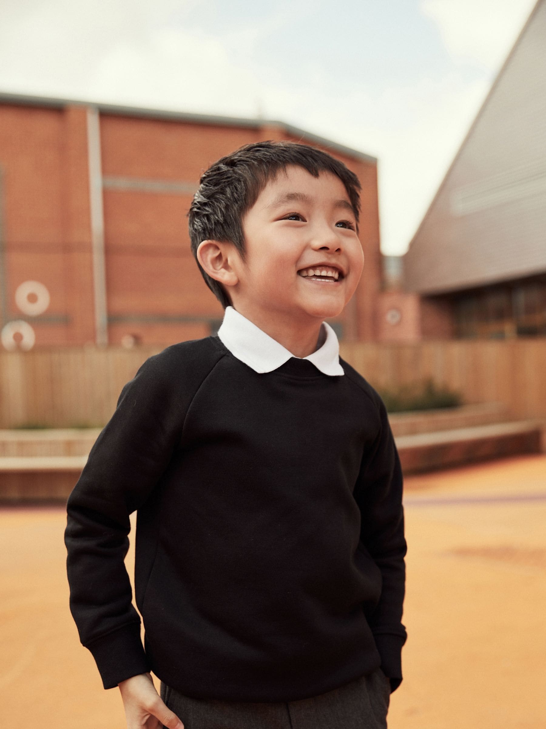 Black Crew Neck School Sweater (3-17yrs)