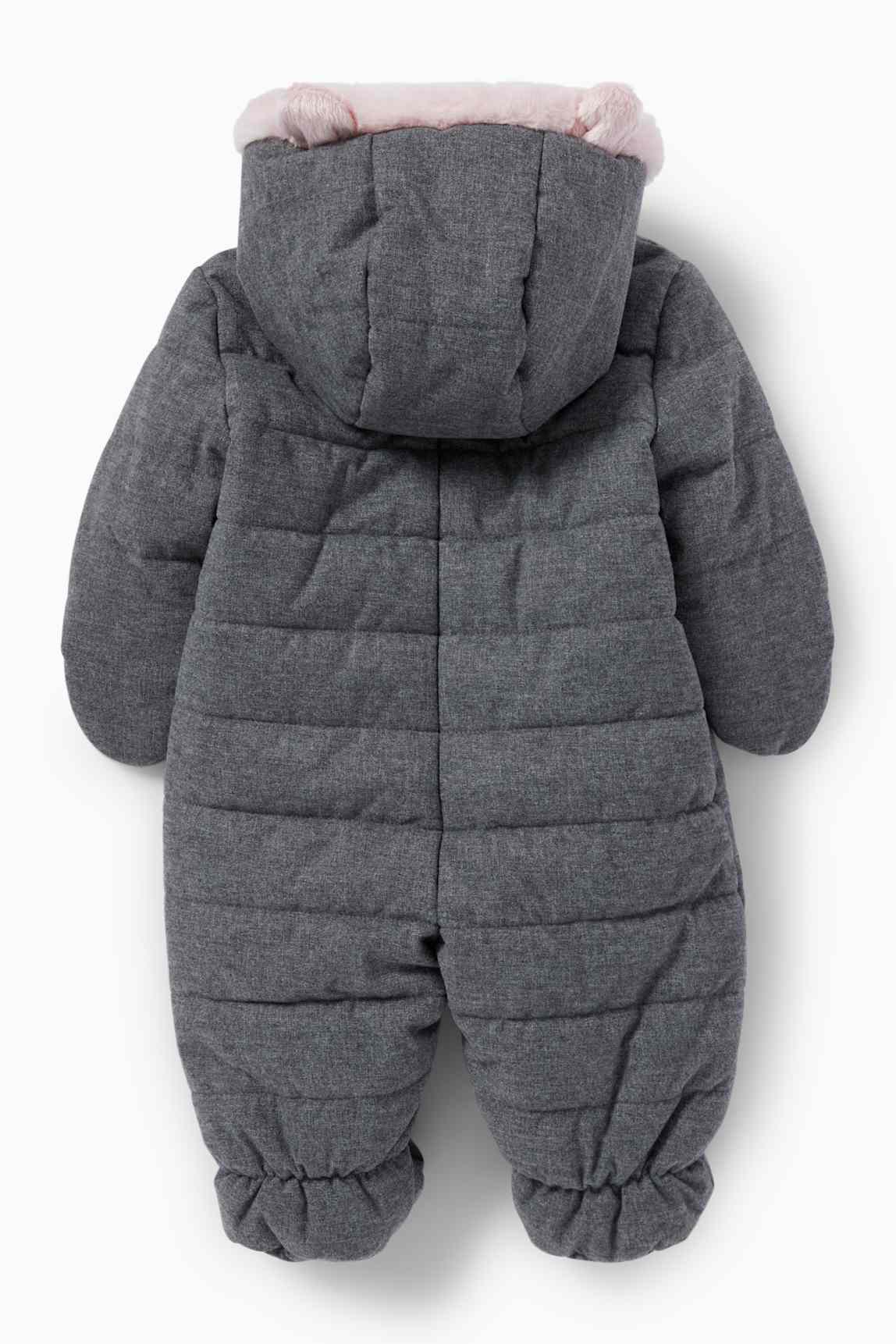 Baby snowsuit with hood