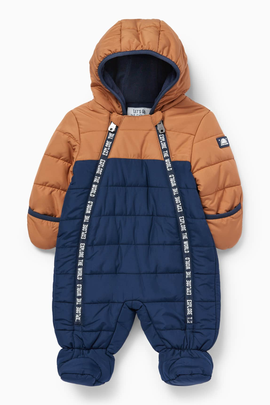 Baby snowsuit with hood