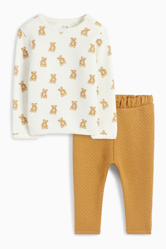 Teddy bear - baby outfit - 2 piece