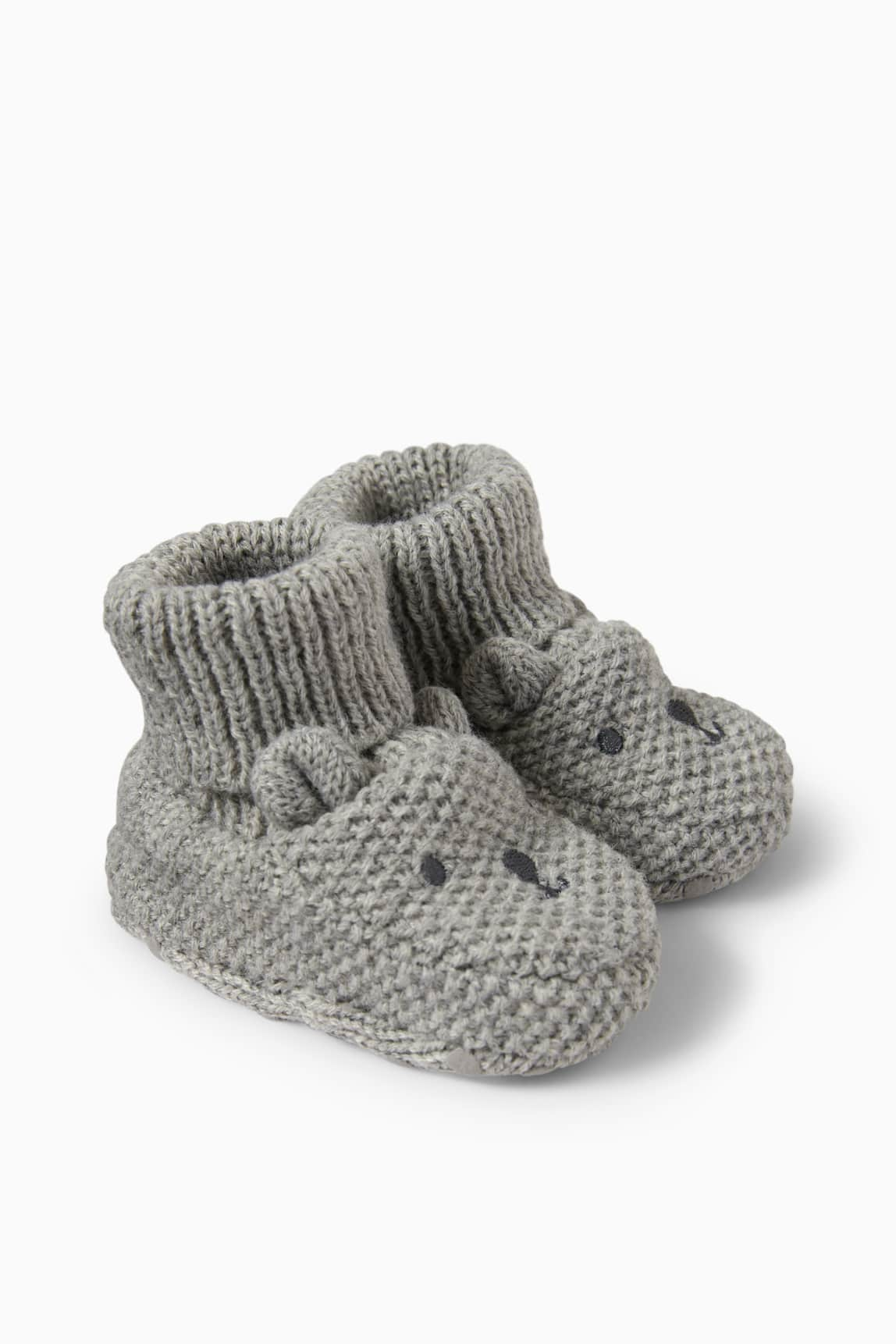 Teddy bear - baby booties