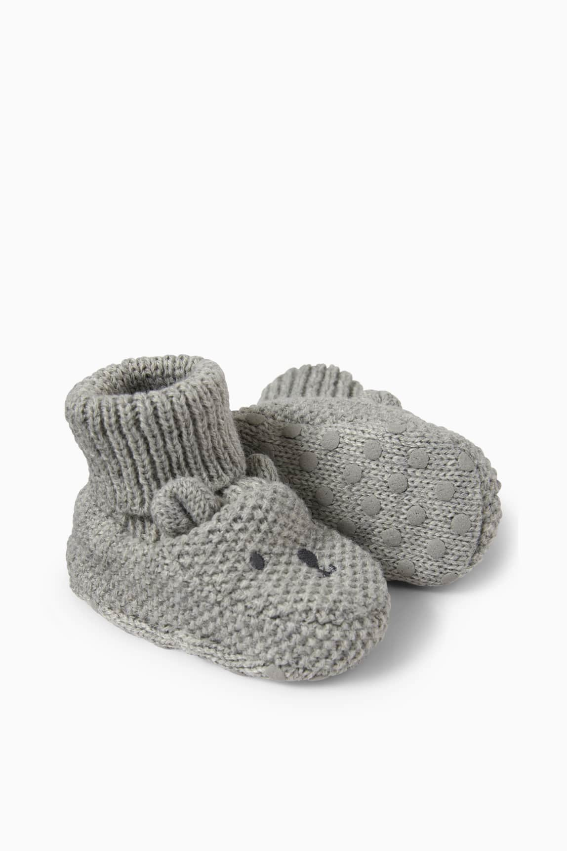 Teddy bear - baby booties