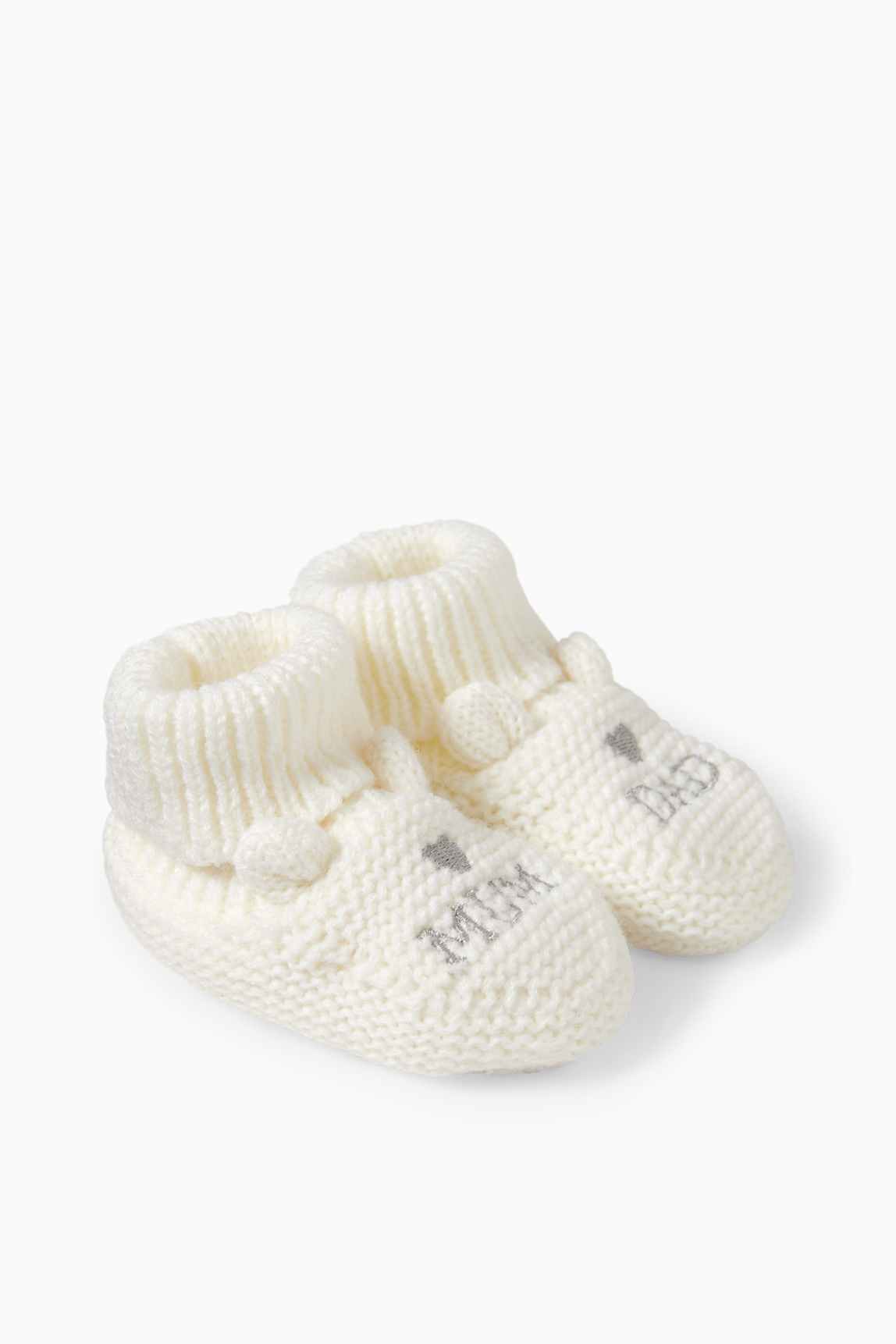 Teddy bear - baby booties