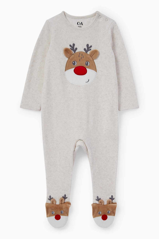 Rudolph - baby Christmas sleepsuit