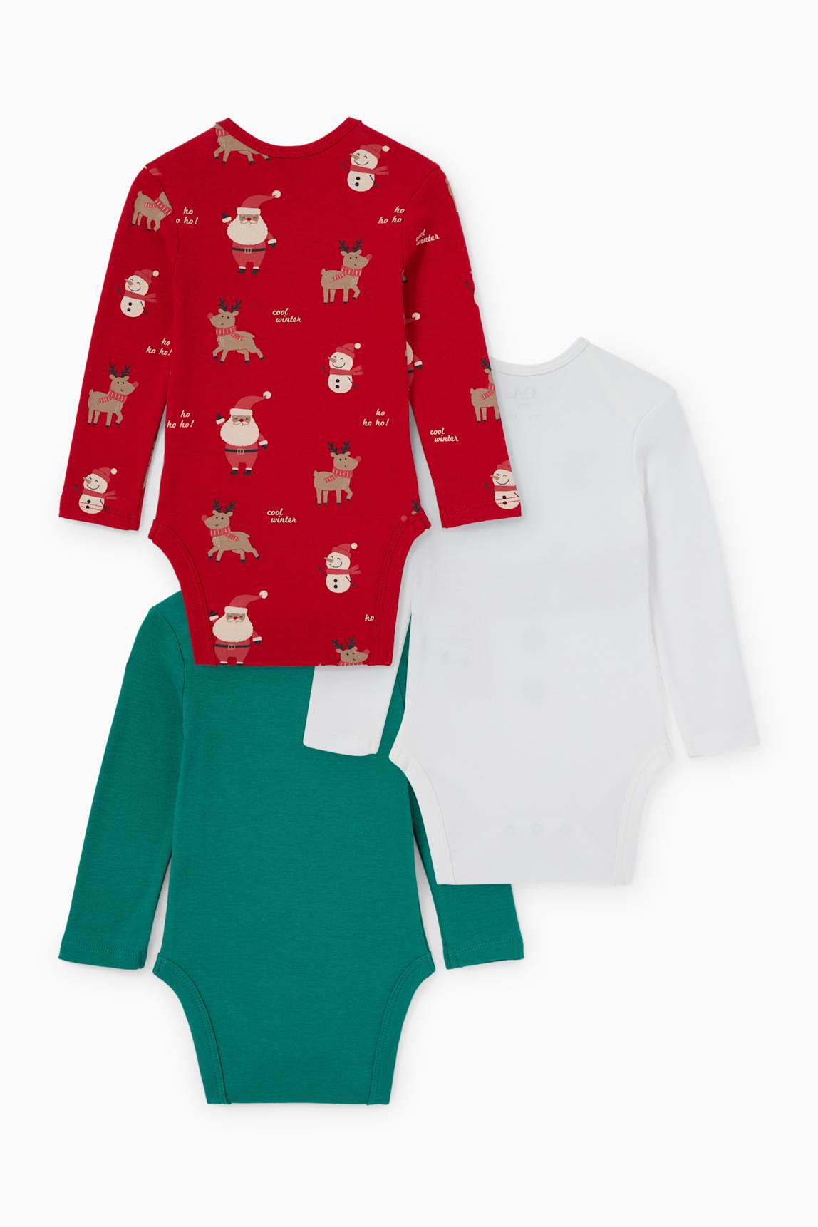 Multipack of 3 - baby Christmas bodysuit