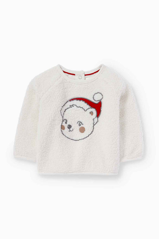 Teddy bear - thermal baby Christmas sweatshirt