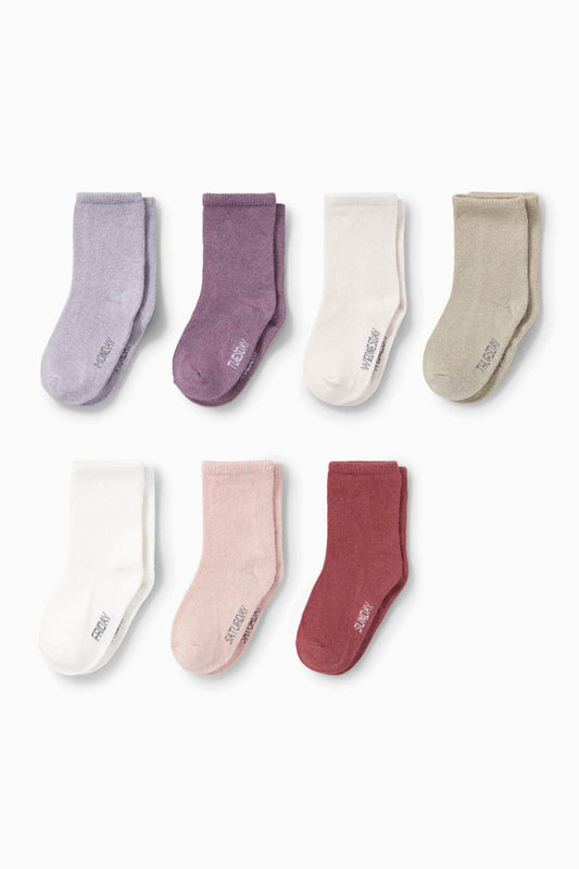 Multipack of 7 - baby socks