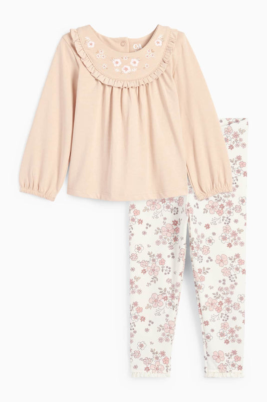 Flowers - baby outfit - 2 piece