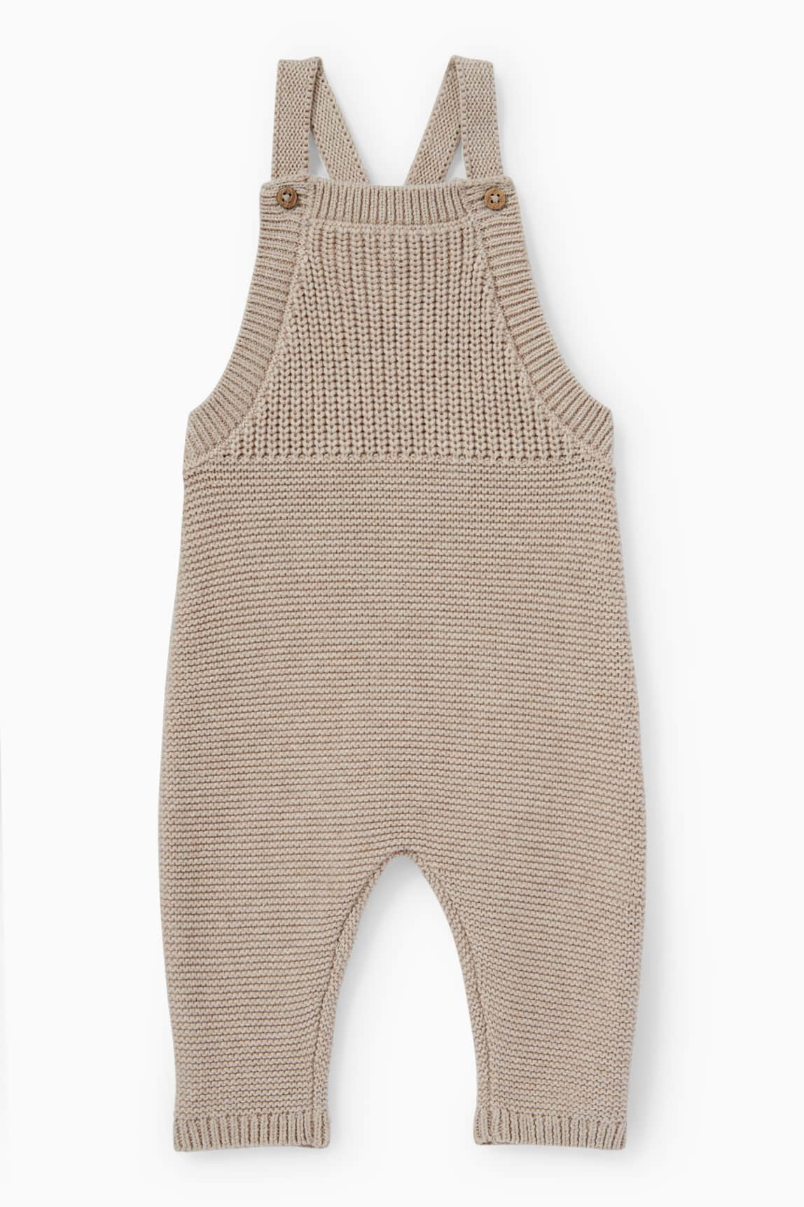 Knitted baby dungarees