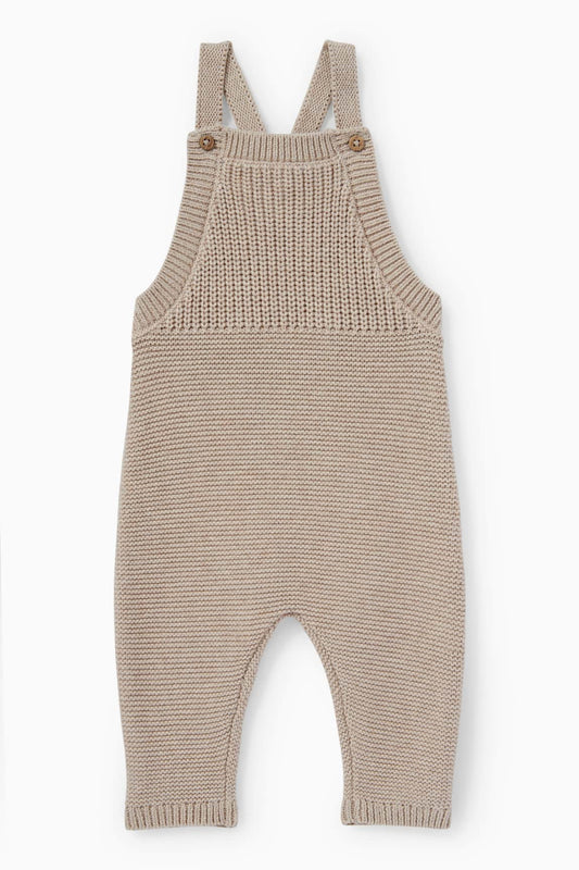 Knitted baby dungarees