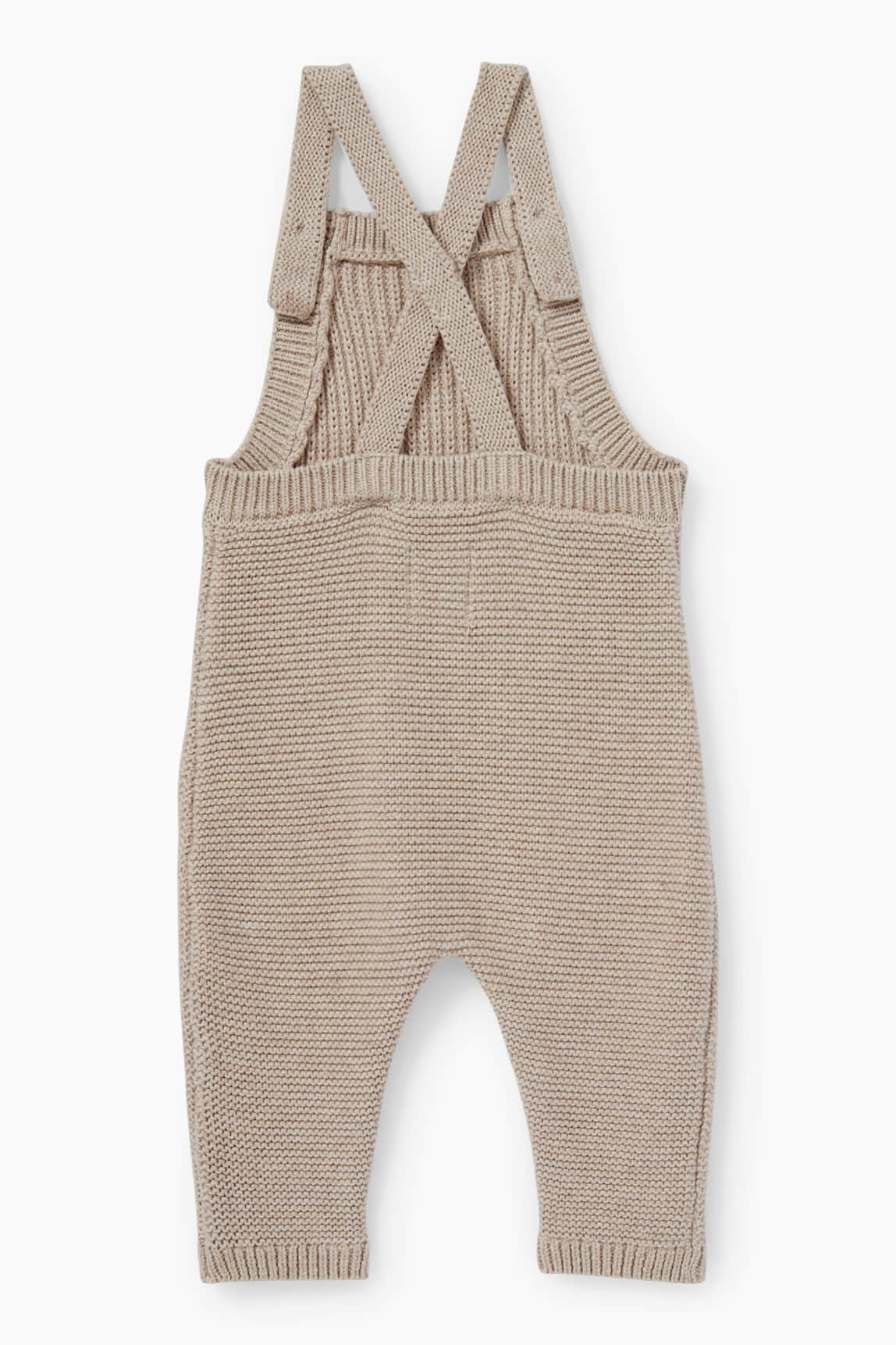 Knitted baby dungarees