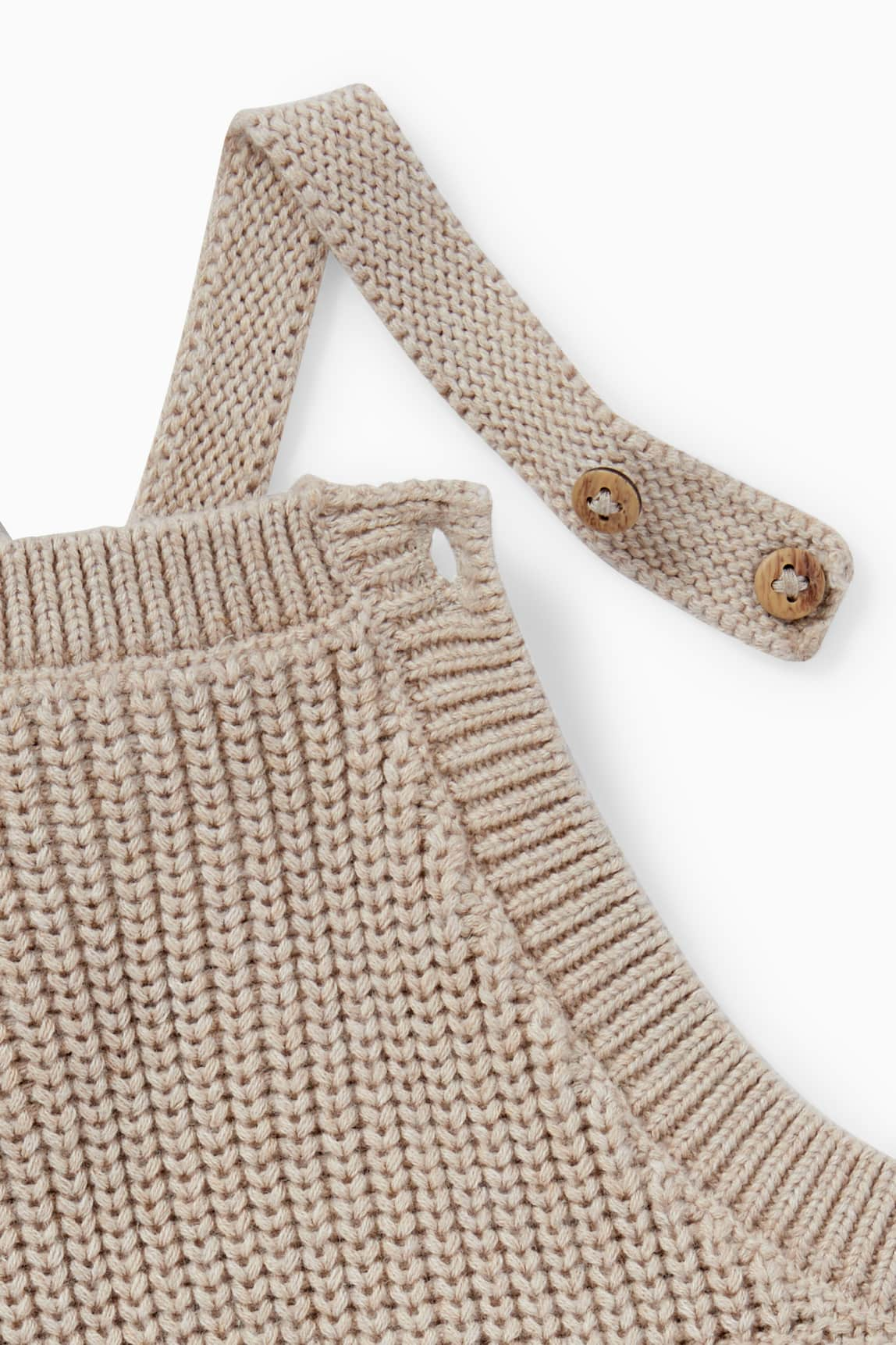 Knitted baby dungarees