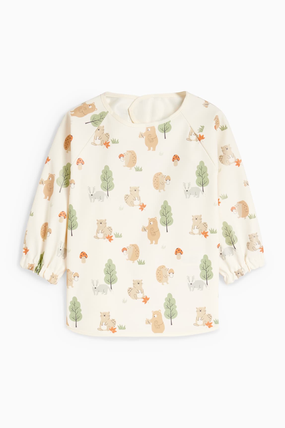 Woodland animals - baby coverall bib