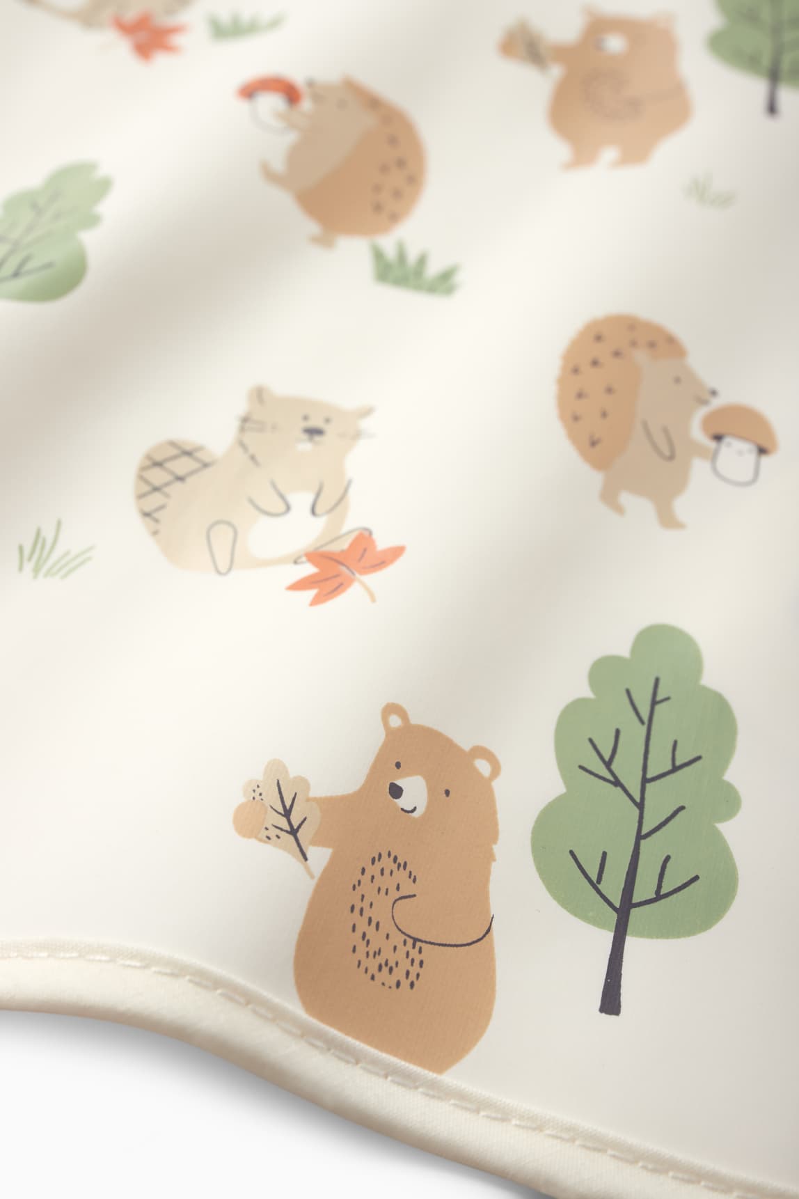 Woodland animals - baby coverall bib