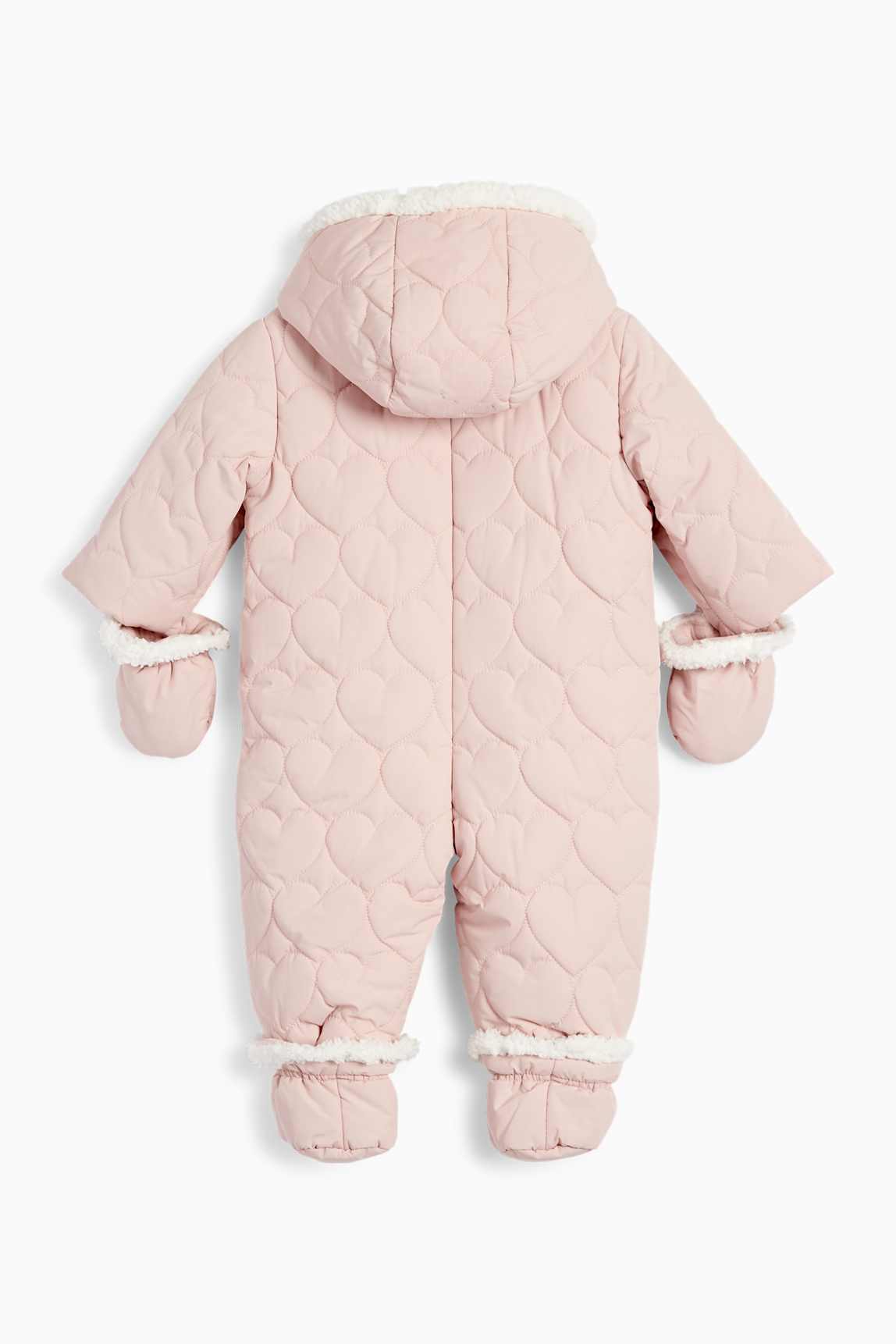 Heart - baby snowsuit and hood - water-repellent