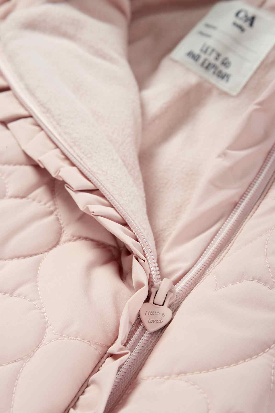 Heart - baby snowsuit and hood - water-repellent