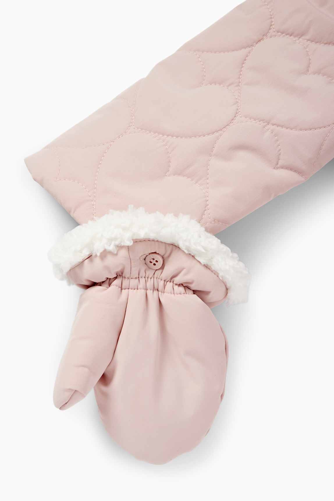 Heart - baby snowsuit and hood - water-repellent