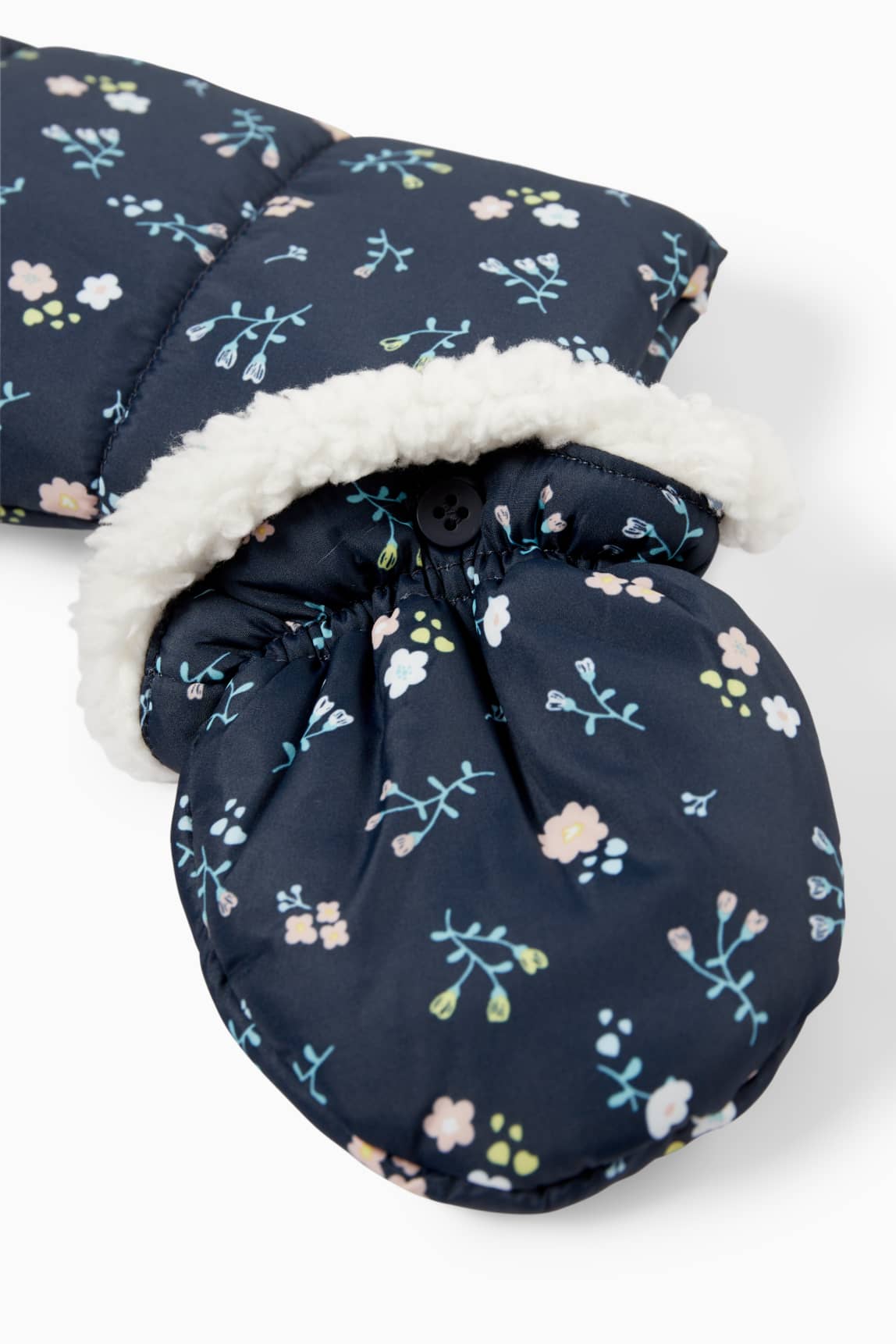 Floral - baby snowsuit with hood