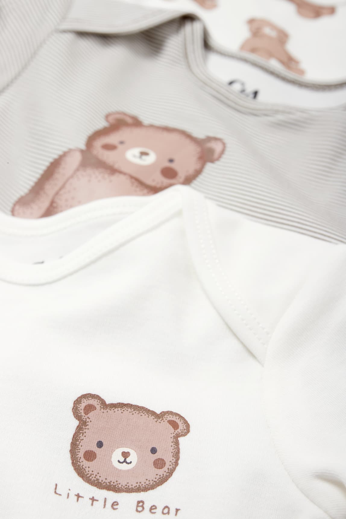 Multipack of 3 - teddy bear - baby bodysuit