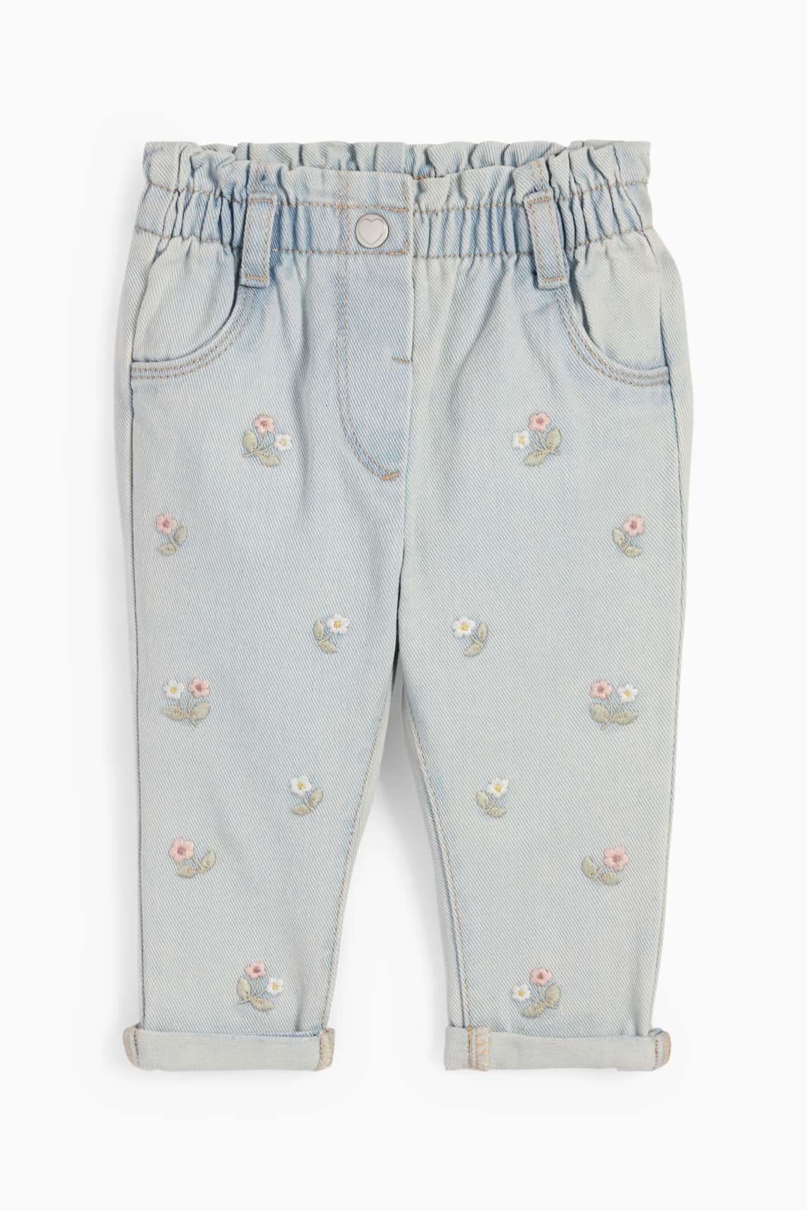 Baby jeans - floral