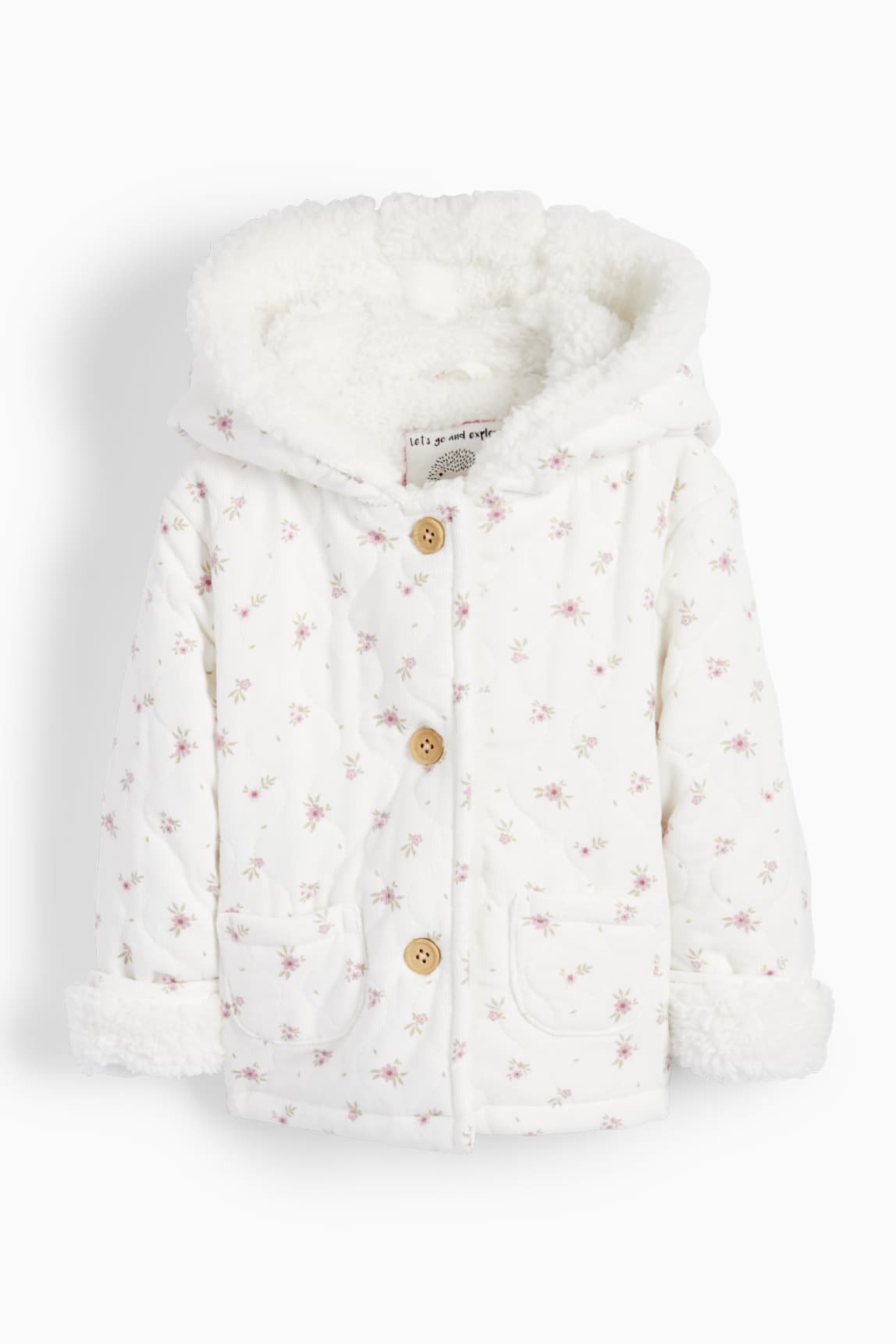 Floral - baby jacket with hood