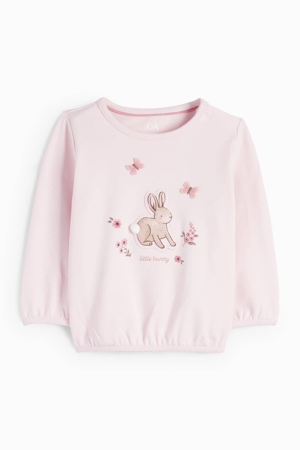 Bunny rabbit and flowers - baby outfit - 2 piece