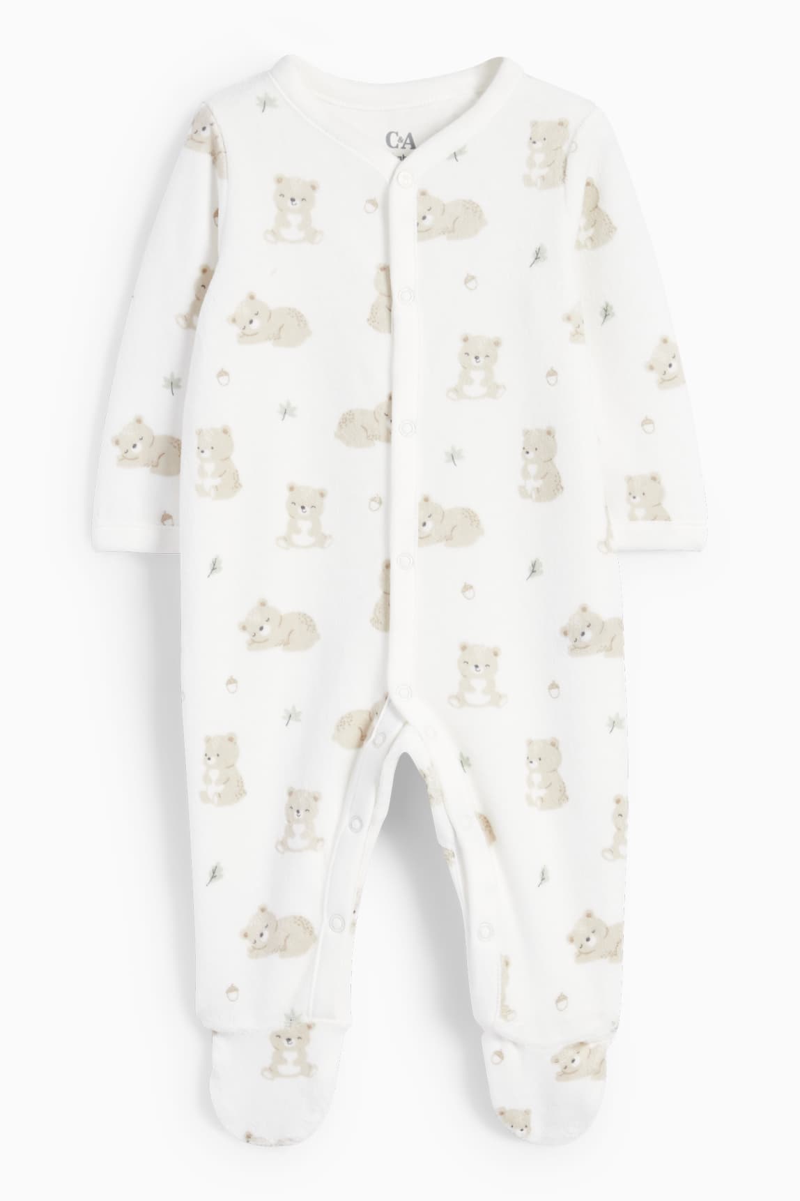 Teddy bear - baby sleepsuit