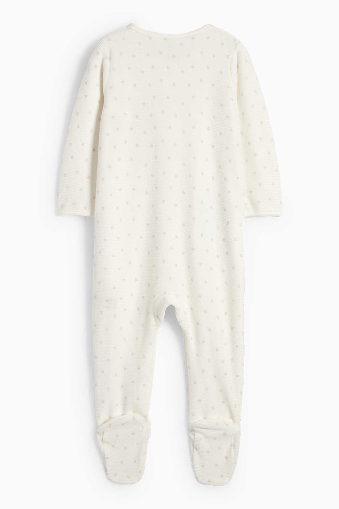 Bambi - baby sleepsuit - ribbed - polka dot