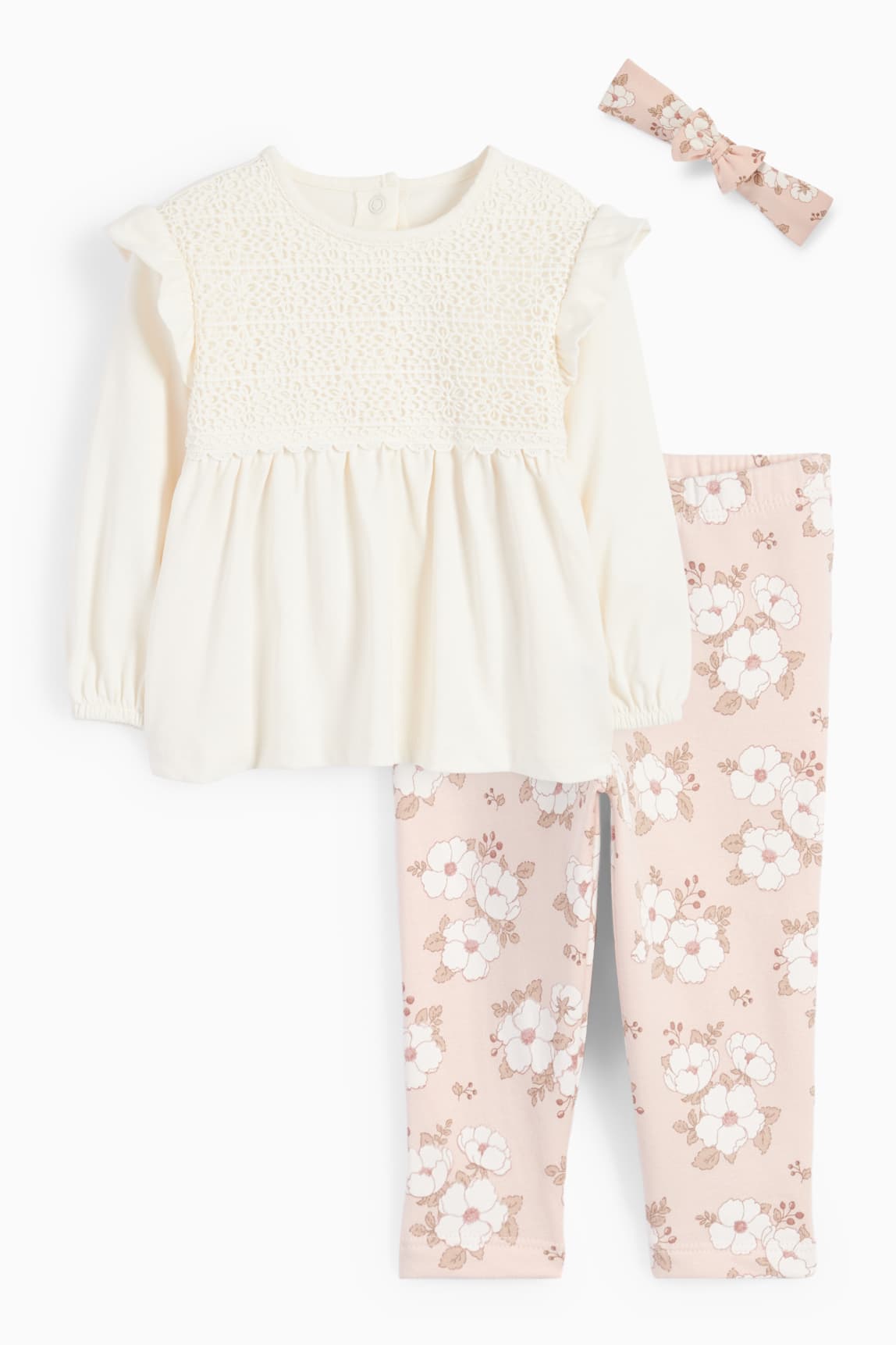 Flowers - baby outfit - 3 piece