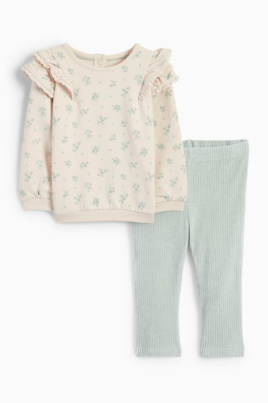 Flowers - baby outfit - 2 piece