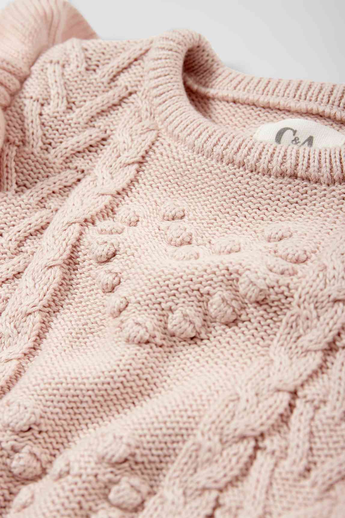 Heart - baby jumper - cable knit pattern