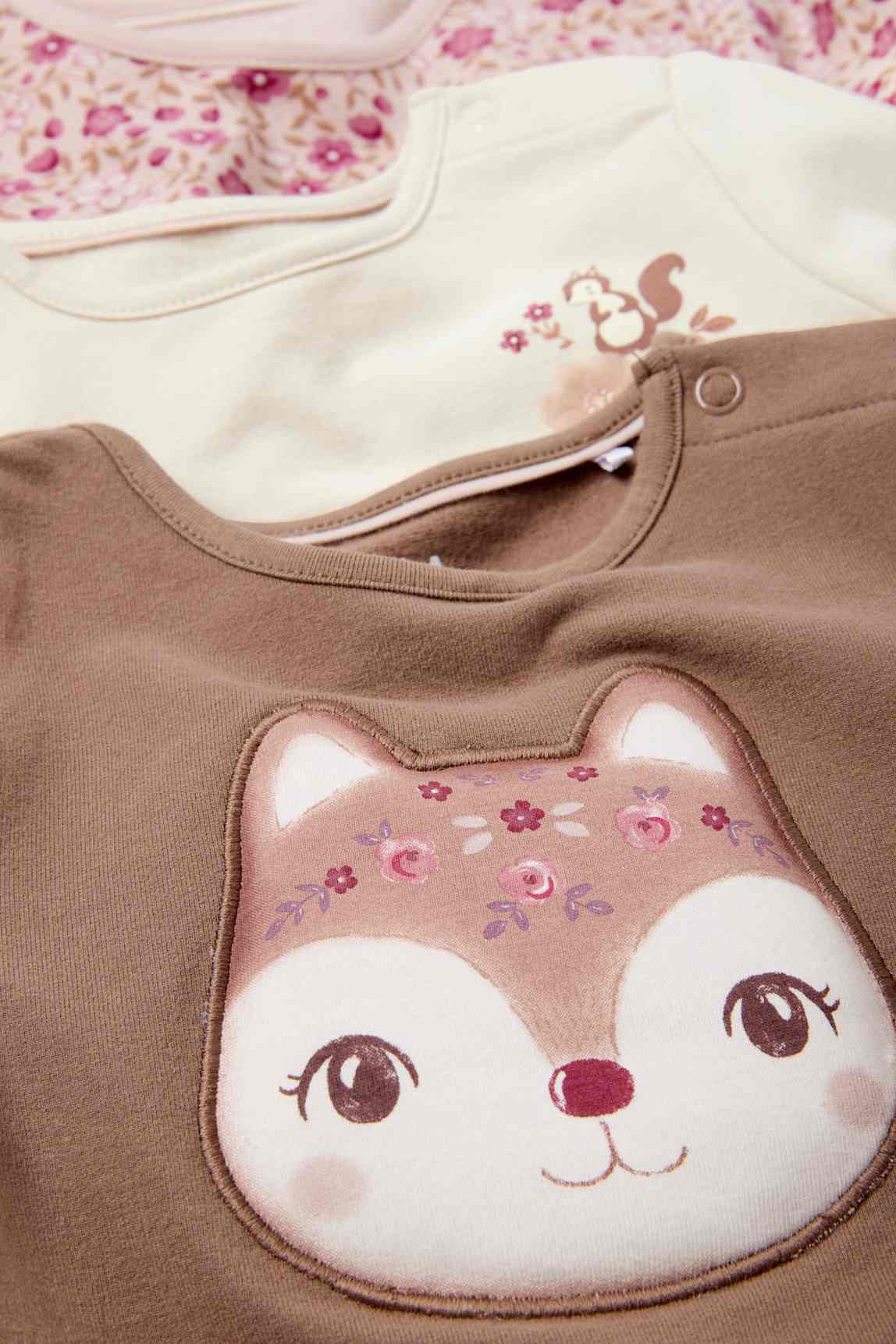 Multipack of 3 - squirrel - baby sweatshirt